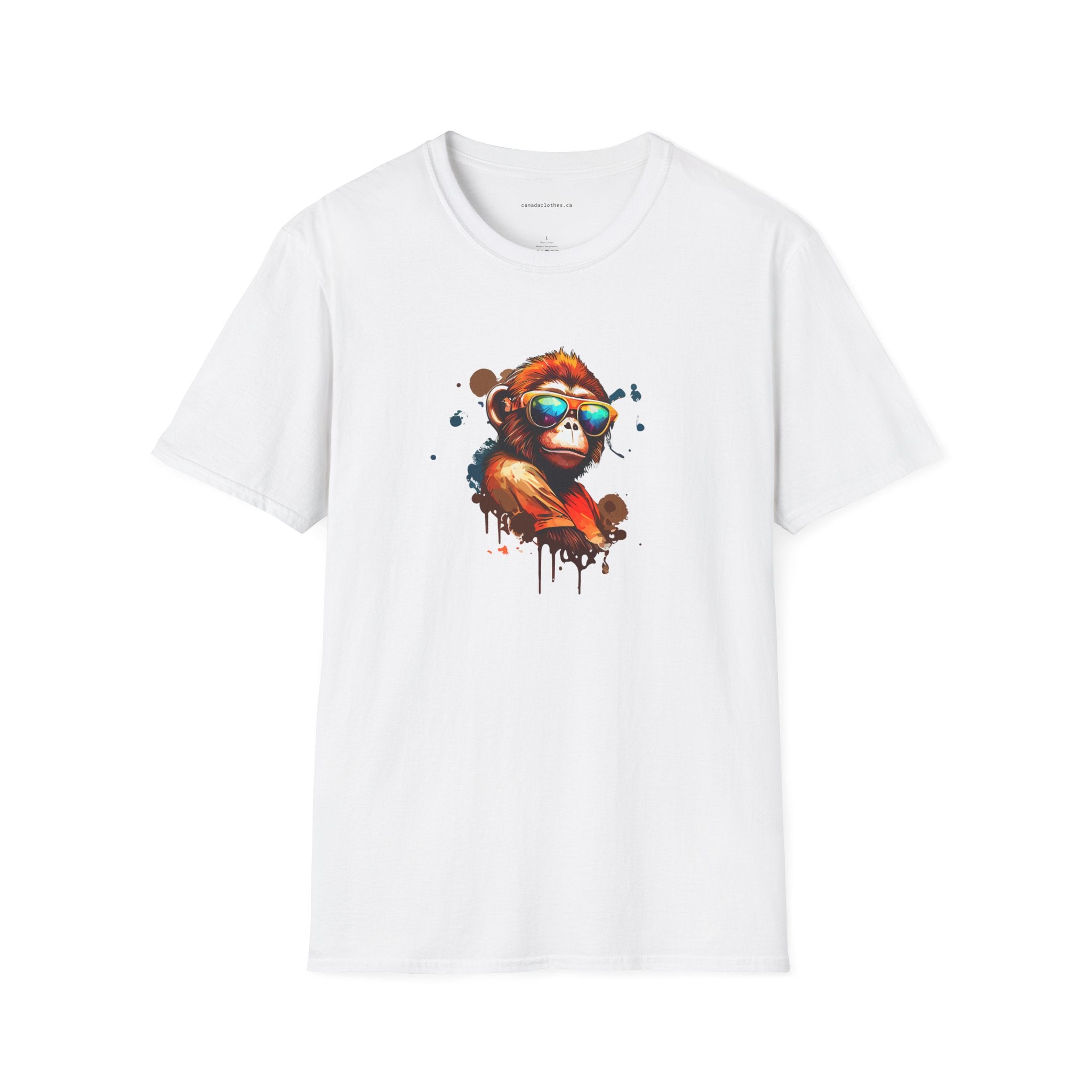 Monkey Wearing Sunglasses - Funny Graphic T-Shirt - {{variant_option}} - T-Shirt - canadaclothes.ca