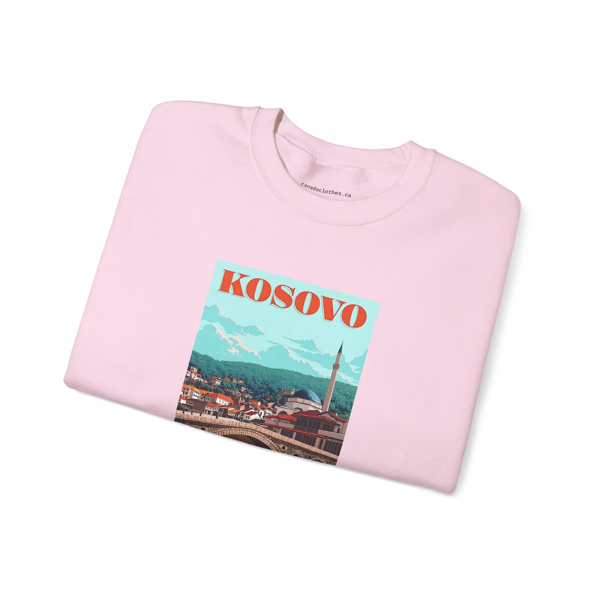 Kosovo Travel Poster - Vintage Graphic Sweater - {{variant_option}} - Sweatshirt - canadaclothes.ca