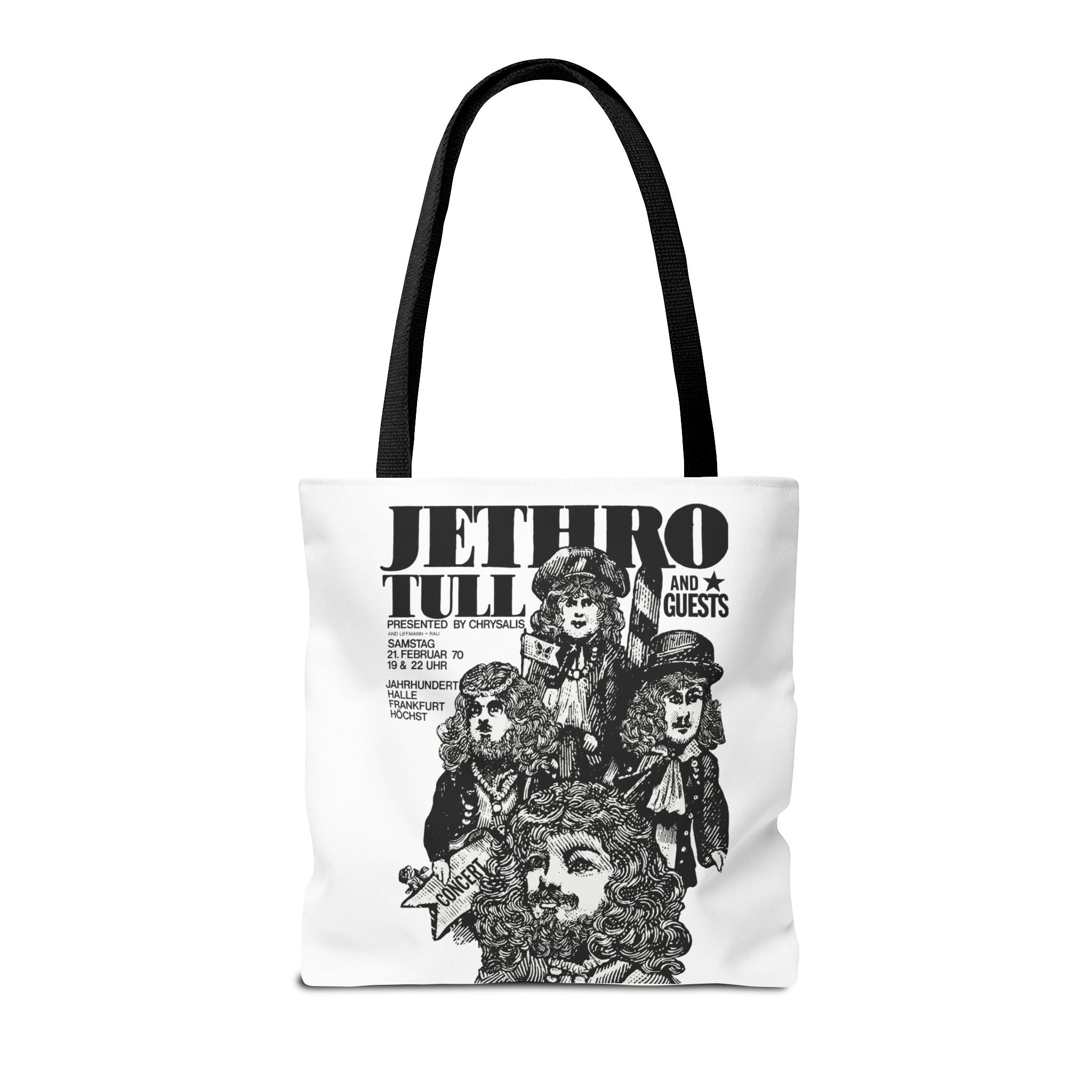 Jethro Tull - Vintage Graphic Tote Bag (White) - {{variant_option}} - Bags - canadaclothes.ca