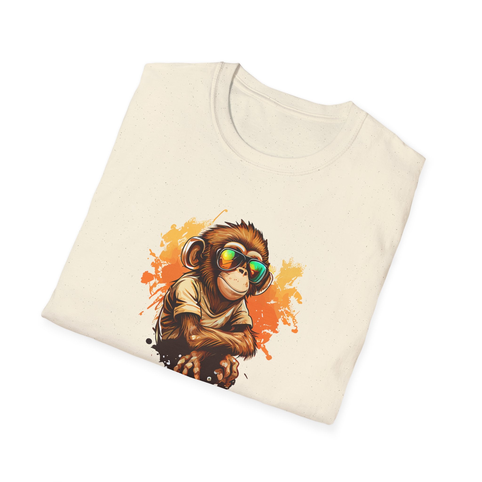 Cool Monkey Wearing Sunglasses - Cute Graphic T-Shirt - {{variant_option}} - T-Shirt - canadaclothes.ca