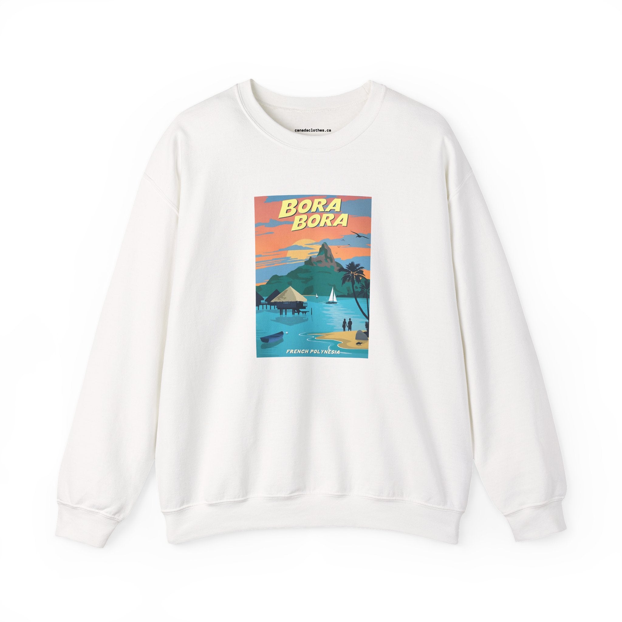 Bora Bora Travel Poster - Vintage Graphic Sweatshirt - {{variant_option}} - Sweatshirt - canadaclothes.ca