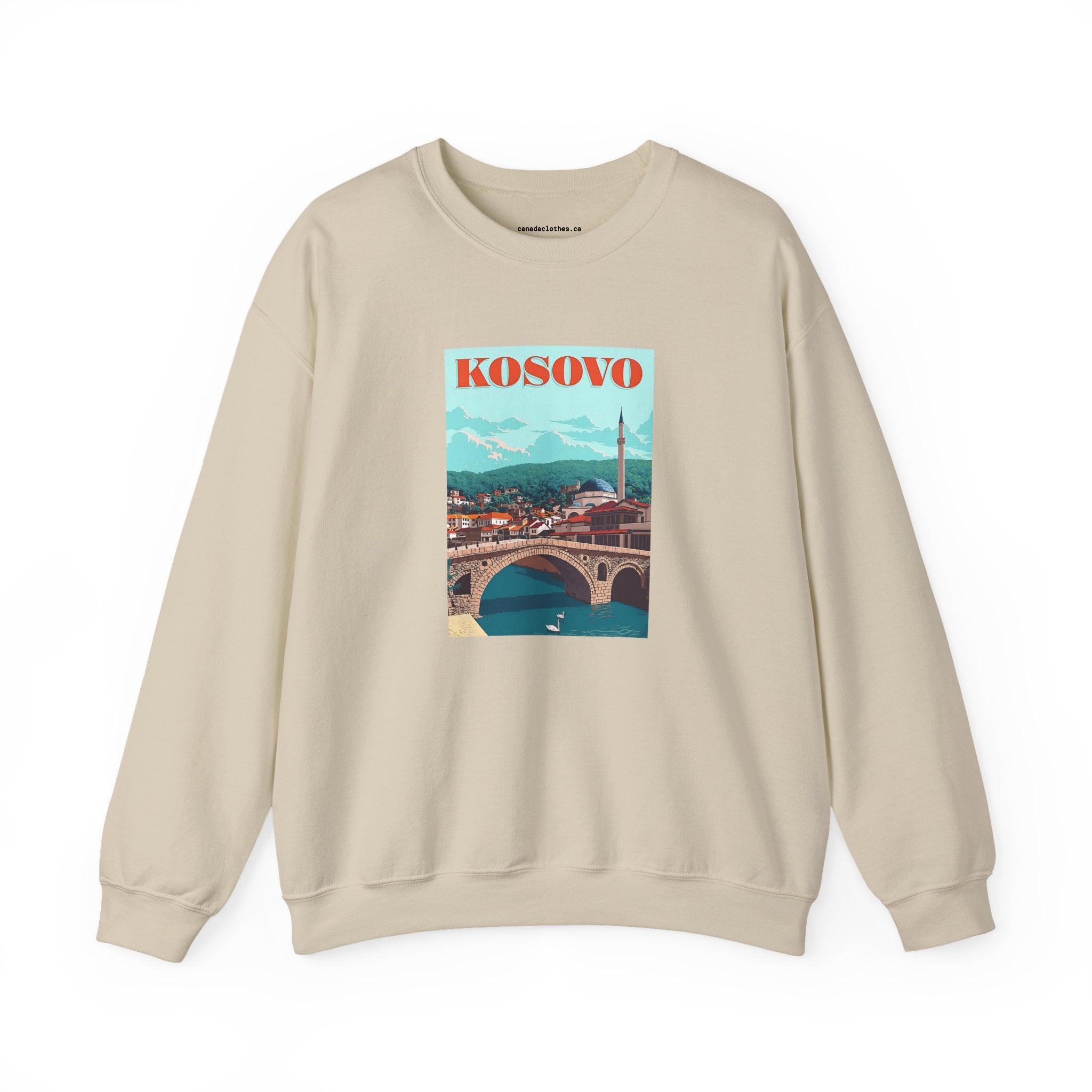 Kosovo Travel Poster - Vintage Graphic Sweater - {{variant_option}} - Sweatshirt - canadaclothes.ca