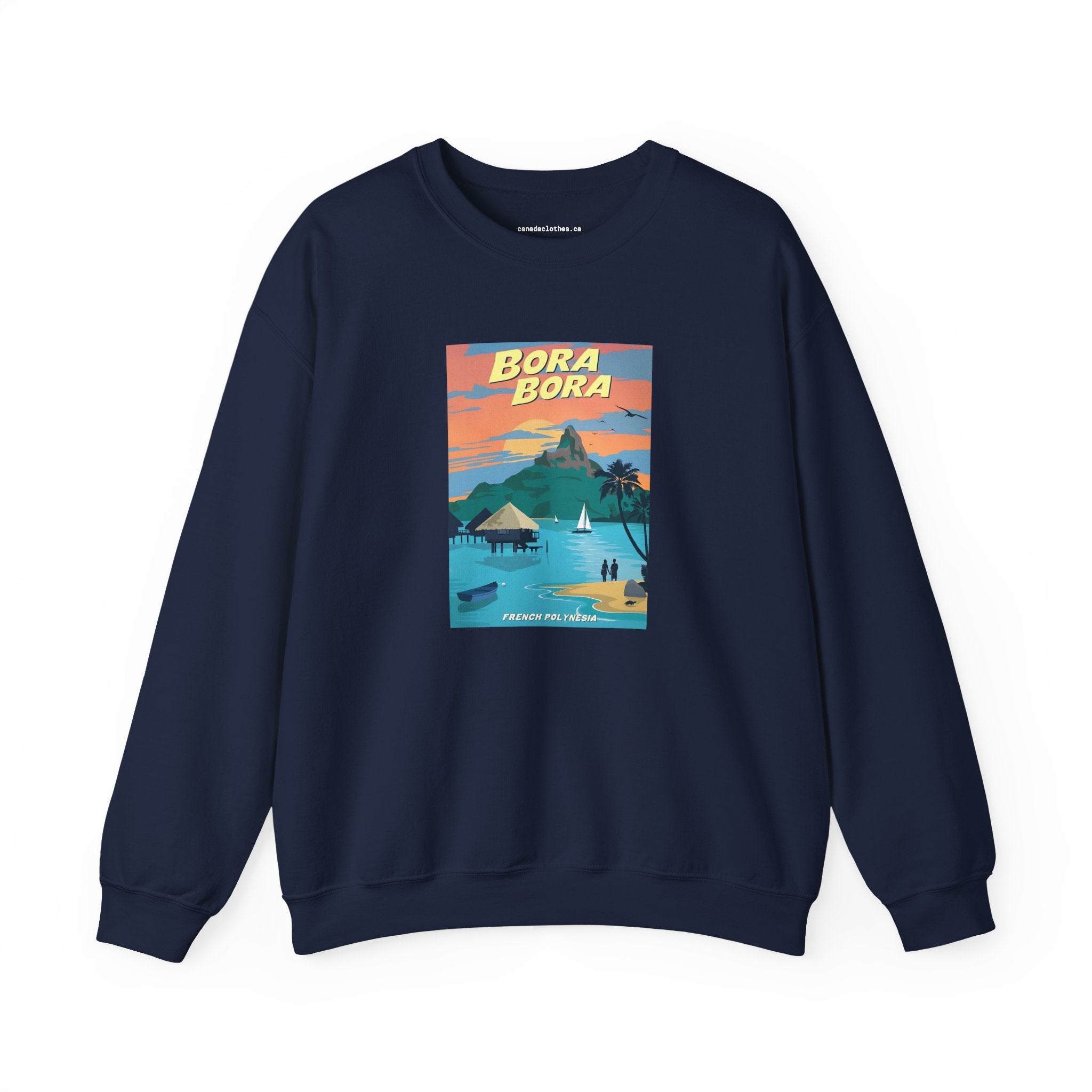Bora Bora Travel Poster - Vintage Graphic Sweatshirt - {{variant_option}} - Sweatshirt - canadaclothes.ca