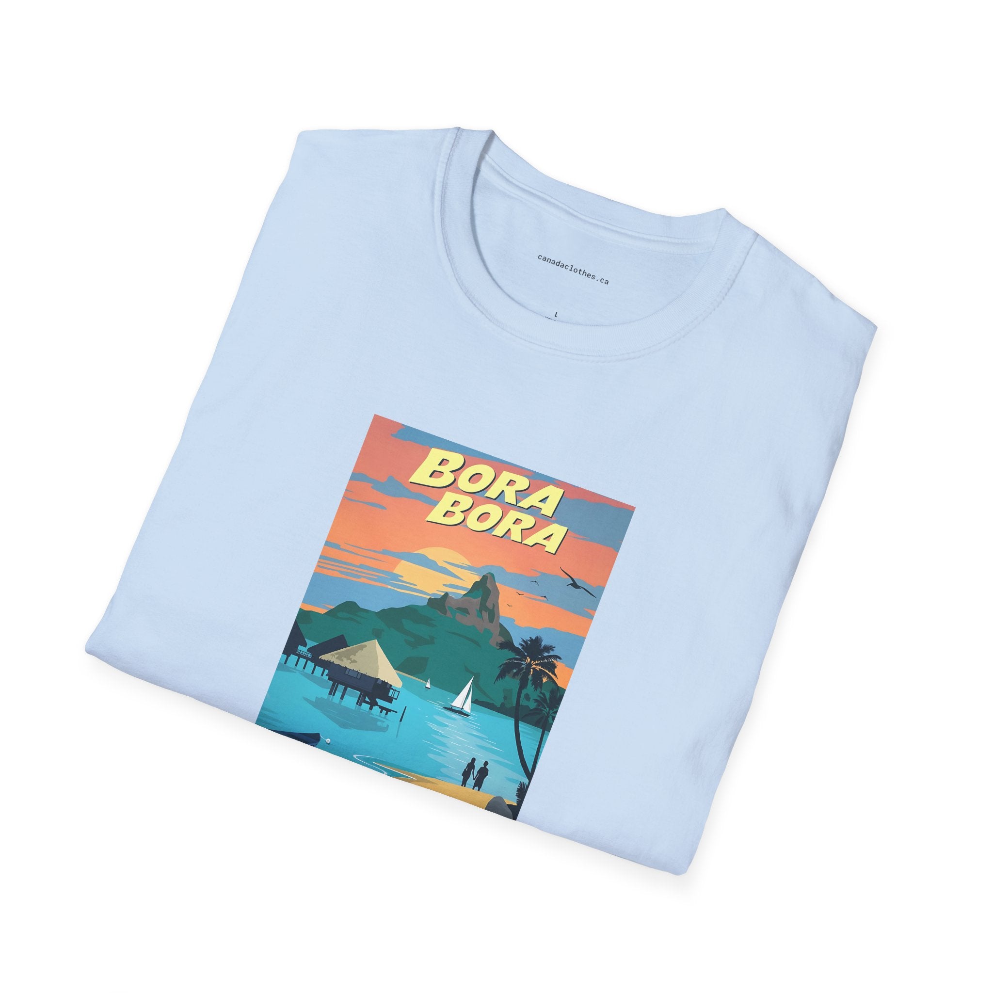 Bora Bora Travel Poster - Vintage Graphic T-Shirt - {{variant_option}} - T-Shirt - canadaclothes.ca