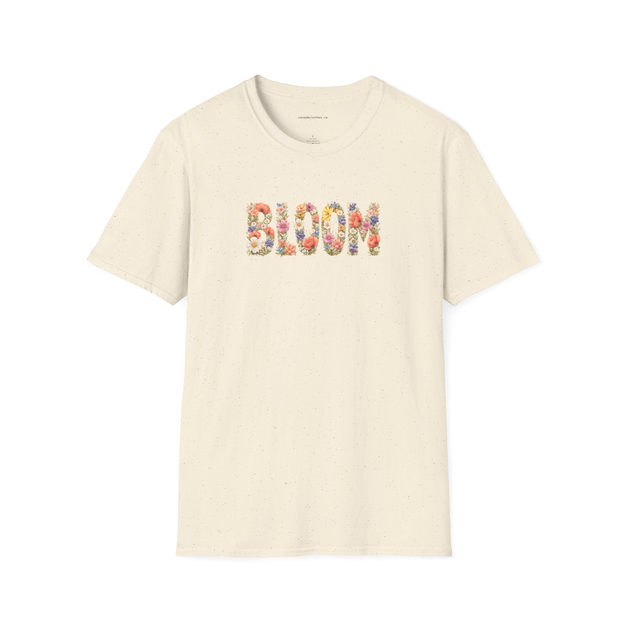 Bloom Spring Flower Text - Vintage Graphic T-Shirt - {{variant_option}} - T-Shirt - canadaclothes.ca