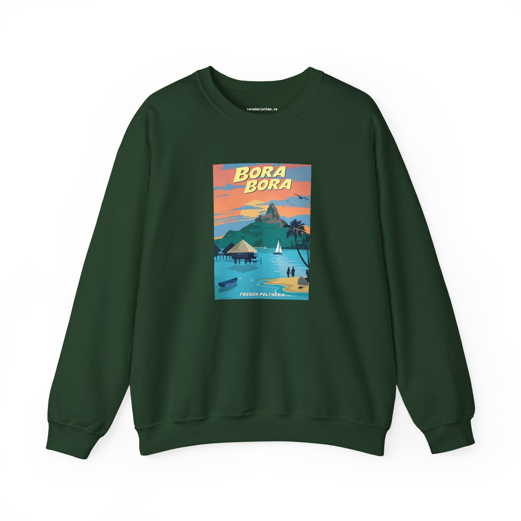 Bora Bora Travel Poster - Vintage Graphic Sweatshirt - {{variant_option}} - Sweatshirt - canadaclothes.ca