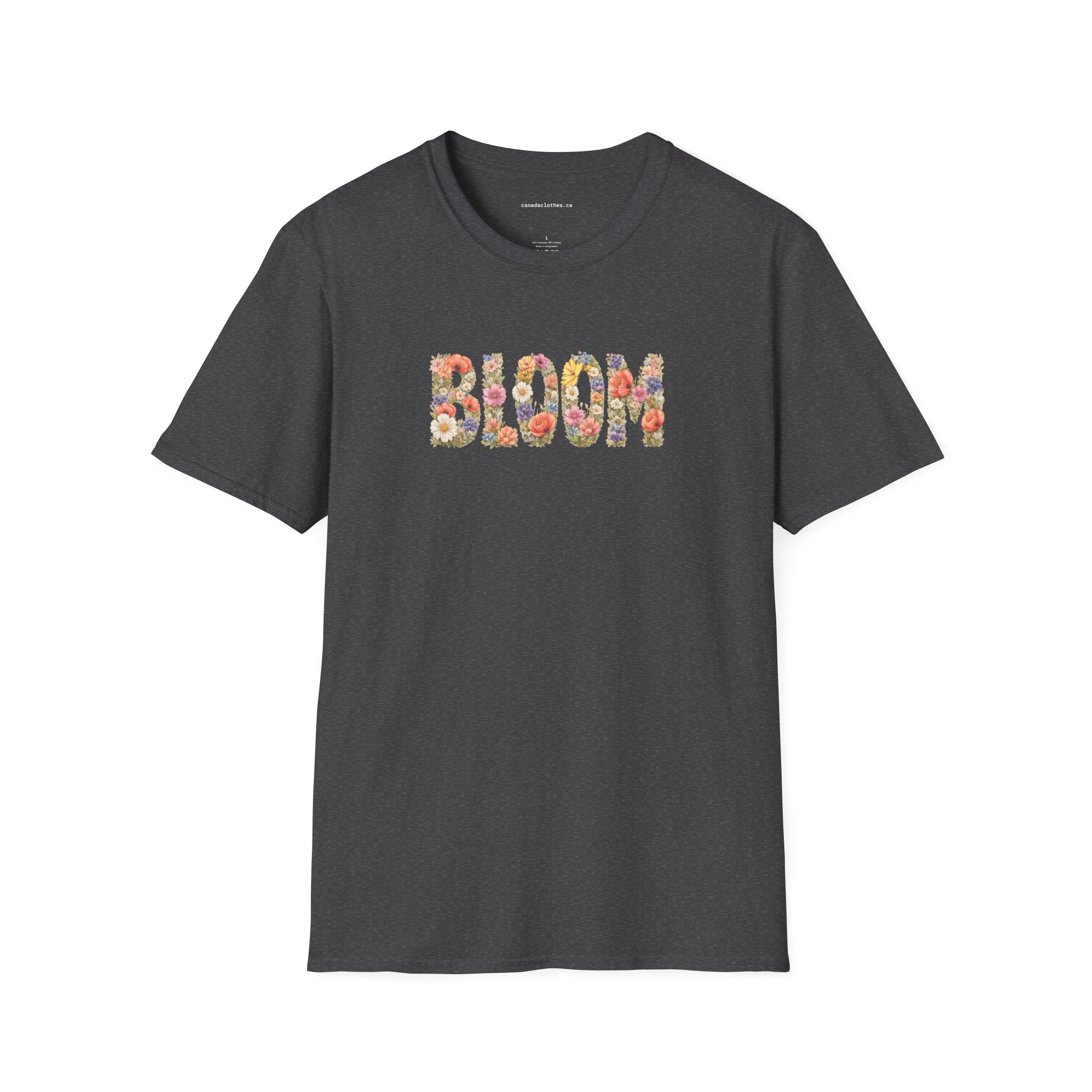 Bloom Spring Flower Text - Vintage Graphic T-Shirt - {{variant_option}} - T-Shirt - canadaclothes.ca