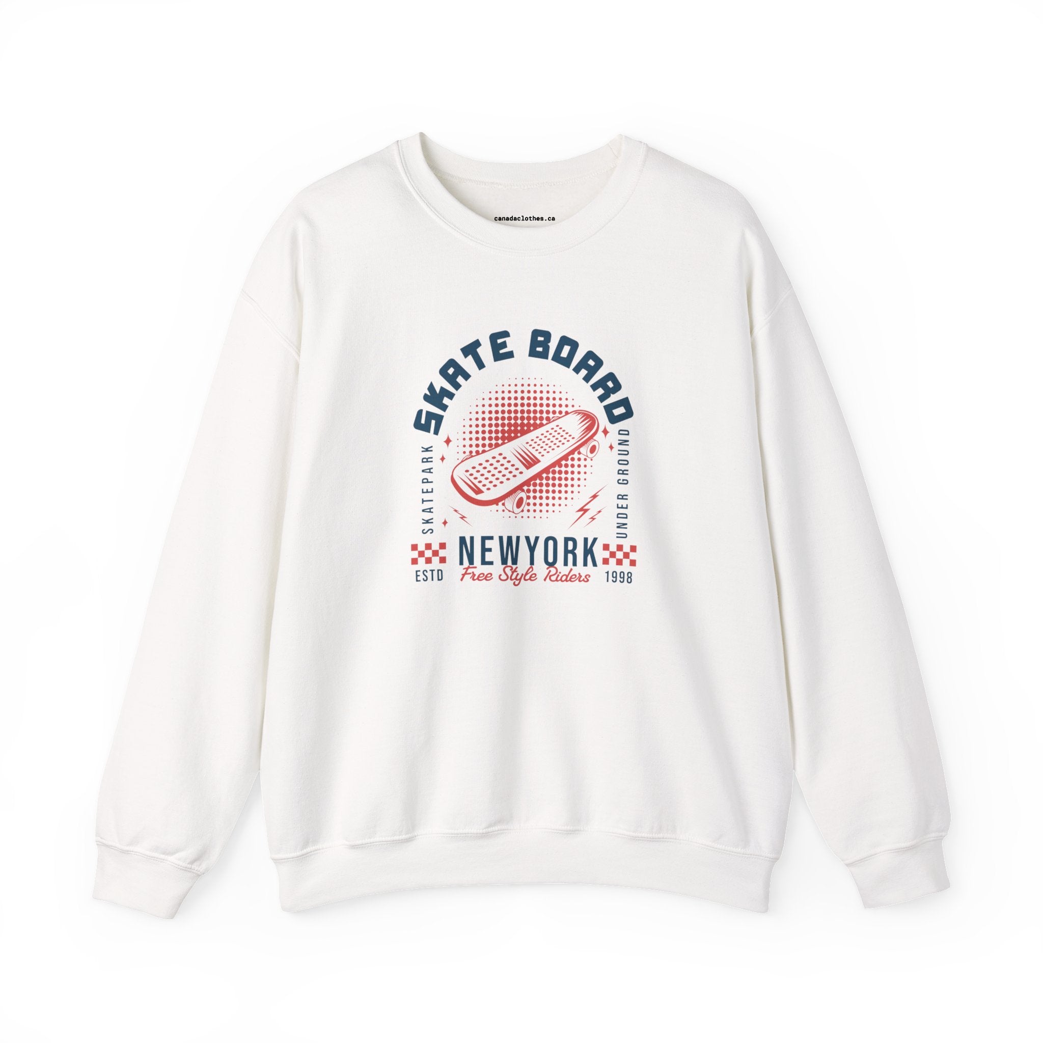 Skateboard New York - Vintage Graphic Sweatshirt - {{variant_option}} - Sweatshirt - canadaclothes.ca