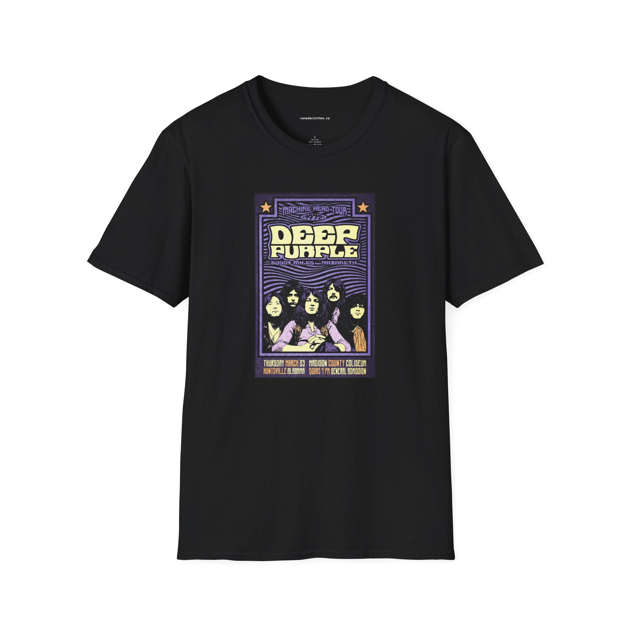 Deep Purple Band Poster - Vintage Graphic T-Shirt - {{variant_option}} - T-Shirt - canadaclothes.ca
