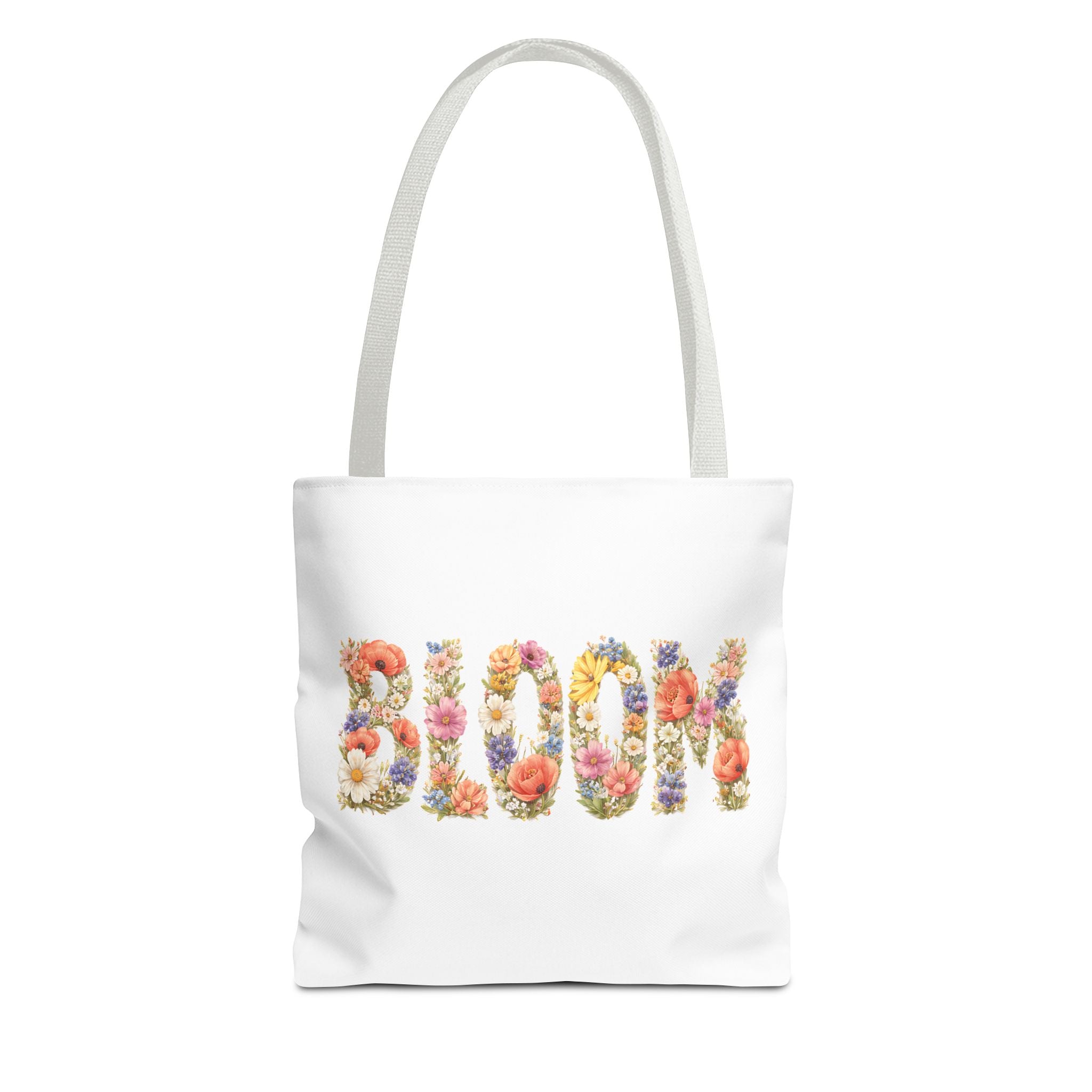 Bloom Flower - Vintage Graphic Tote Bag (White) - {{variant_option}} - Bags - canadaclothes.ca