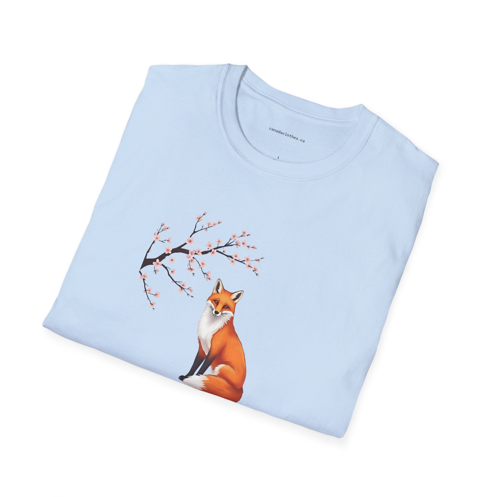 Cherry Blossom Fox - T-Shirt - {{variant_option}} - T-Shirt - canadaclothes.ca