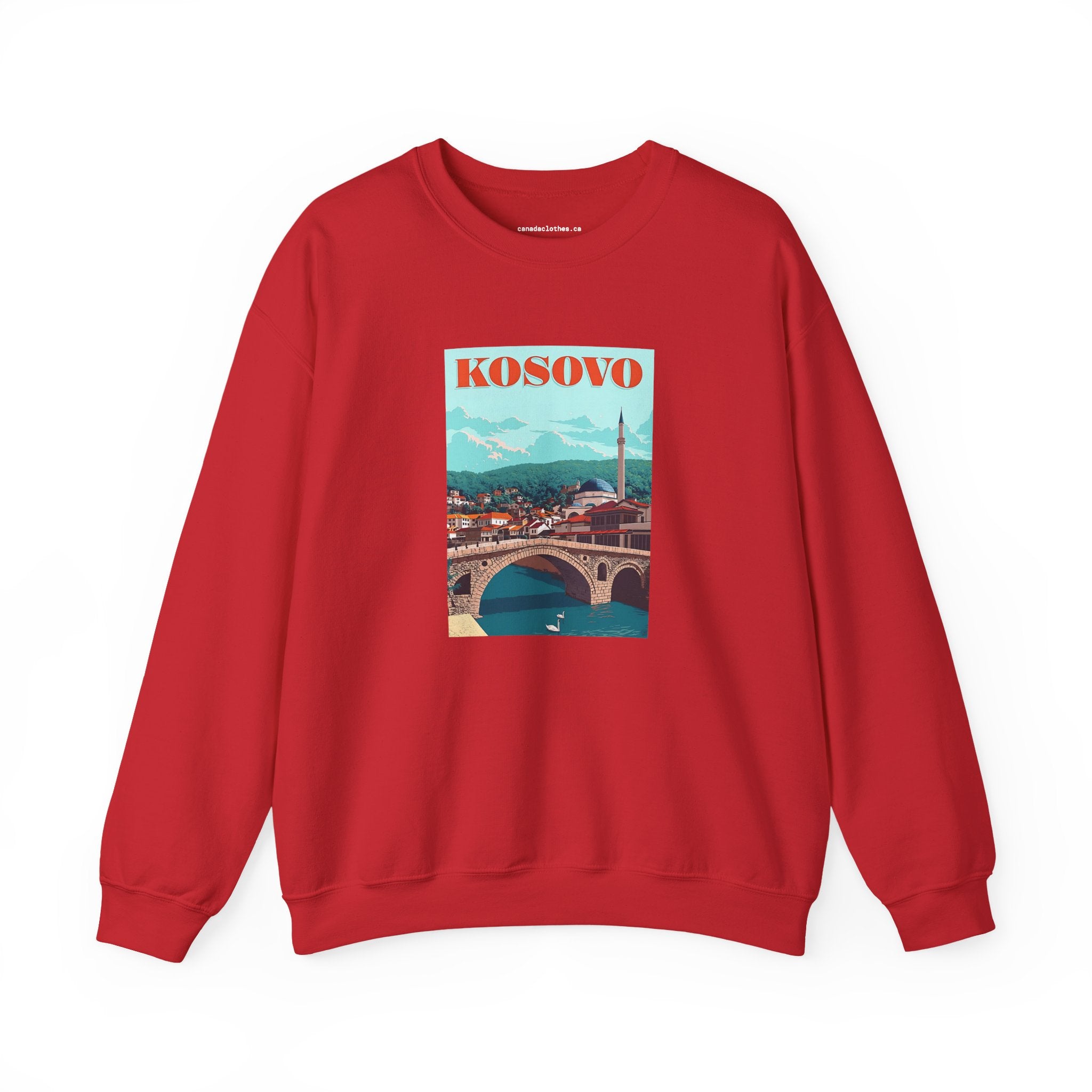 Kosovo Travel Poster - Vintage Graphic Sweater - {{variant_option}} - Sweatshirt - canadaclothes.ca
