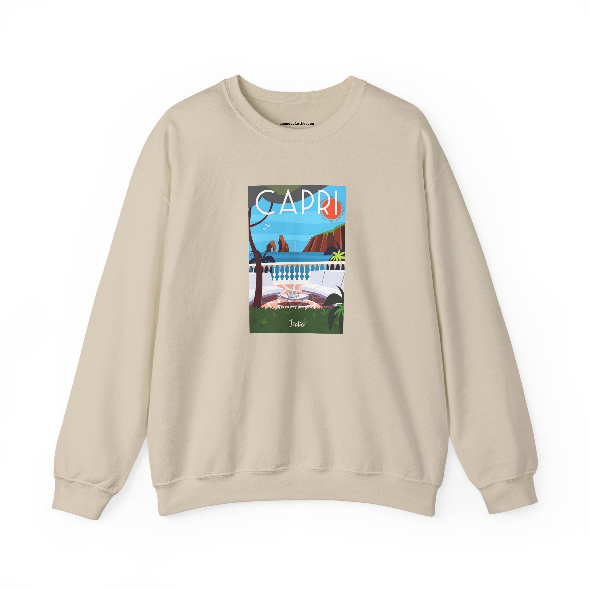 Capri Travel Poster - Vintage Graphic Sweatshirt - {{variant_option}} - Sweatshirt - canadaclothes.ca