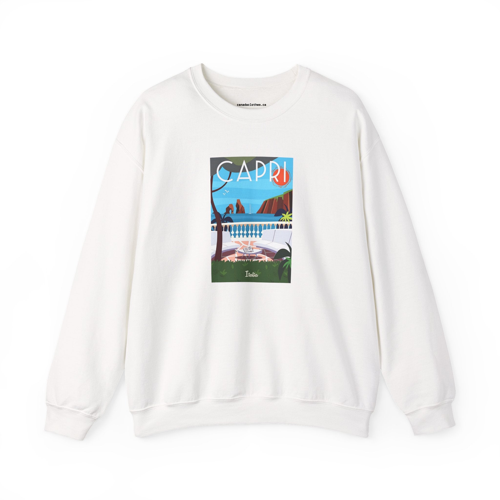 Capri Travel Poster - Vintage Graphic Sweatshirt - {{variant_option}} - Sweatshirt - canadaclothes.ca