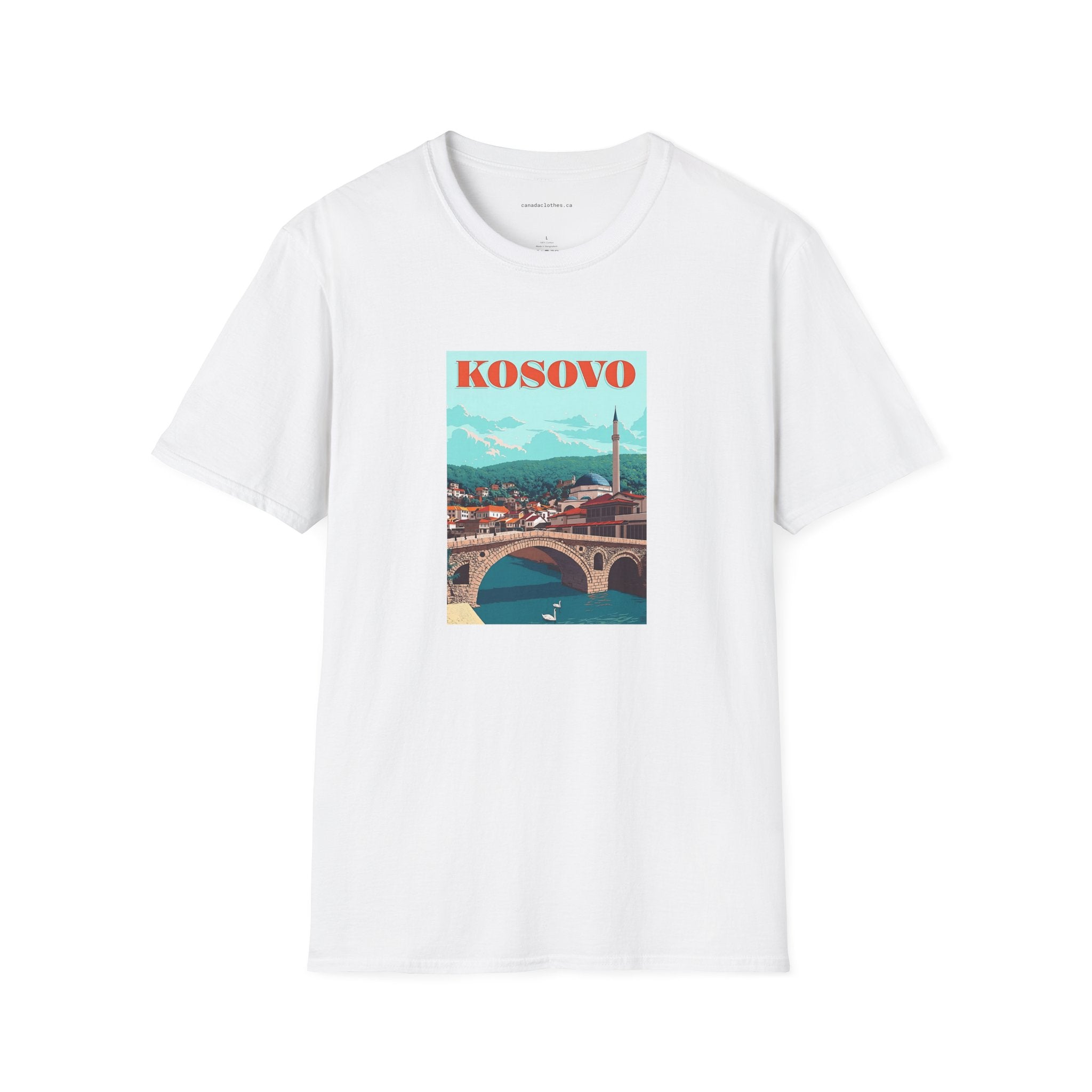 Kosovo Travel Poster - Vintage Graphic T-Shirt - {{variant_option}} - T-Shirt - canadaclothes.ca