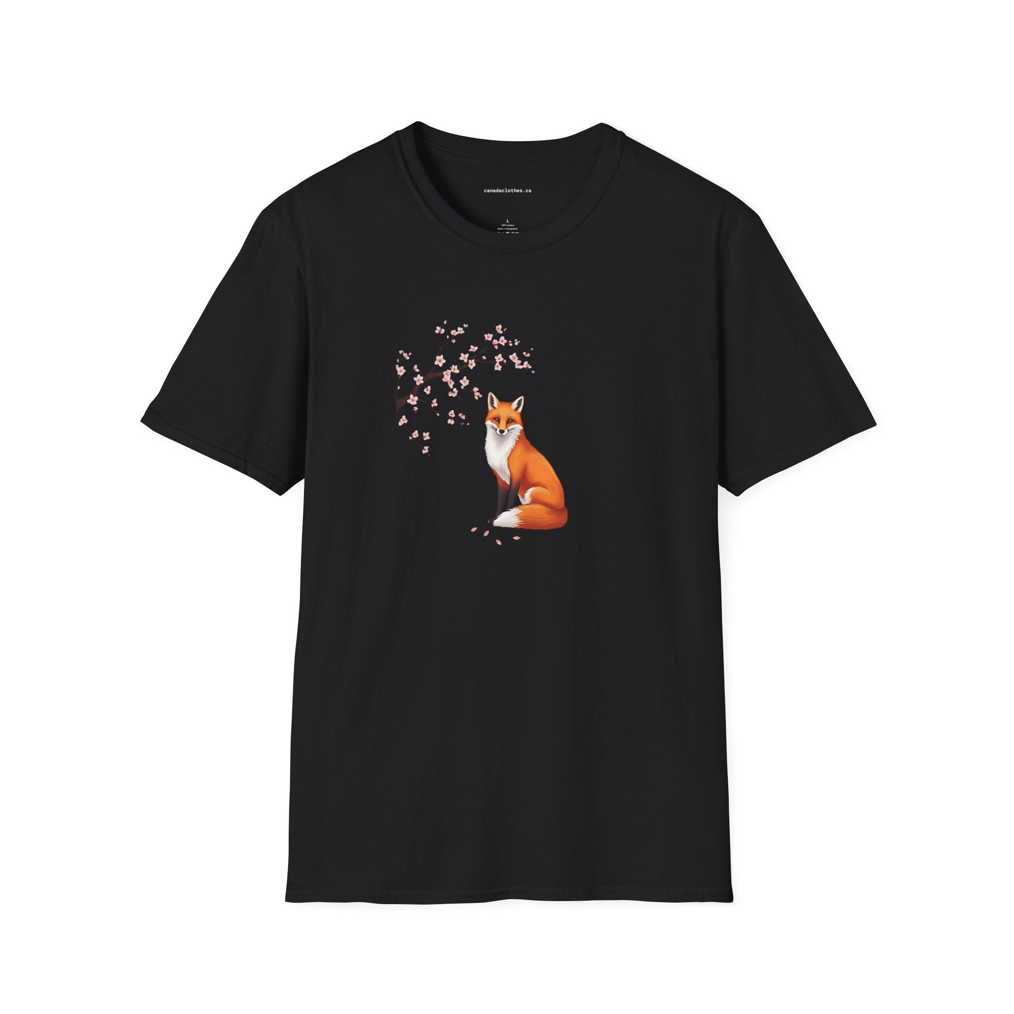 Cherry Blossom Fox - T-Shirt - {{variant_option}} - T-Shirt - canadaclothes.ca