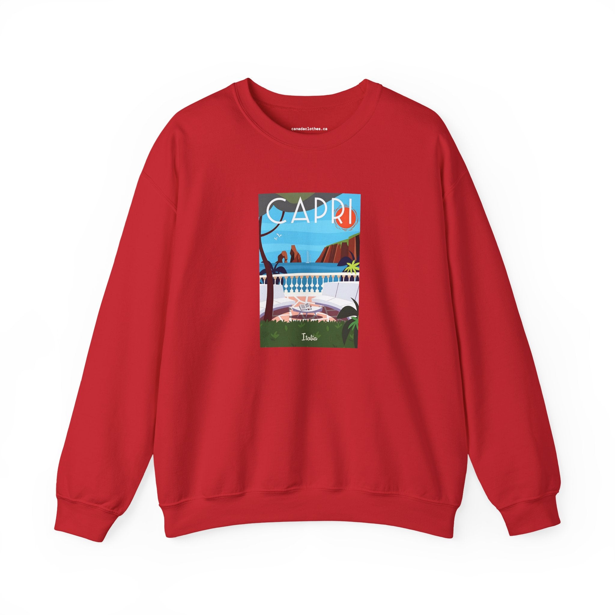 Capri Travel Poster - Vintage Graphic Sweatshirt - {{variant_option}} - Sweatshirt - canadaclothes.ca