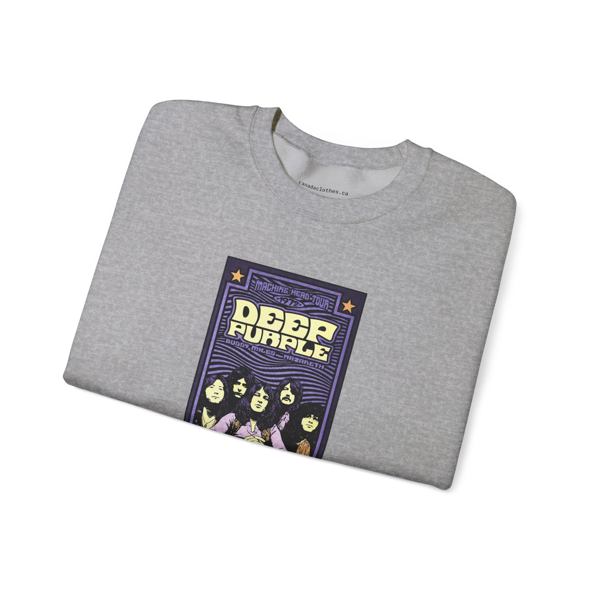 Deep Purple Band Poster - Vintage Graphic Sweatshirt - {{variant_option}} - Sweatshirt - canadaclothes.ca