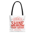 Shine From Within - Vintage Graphic Tote Bag (White) - {{variant_option}} - Bags - canadaclothes.ca
