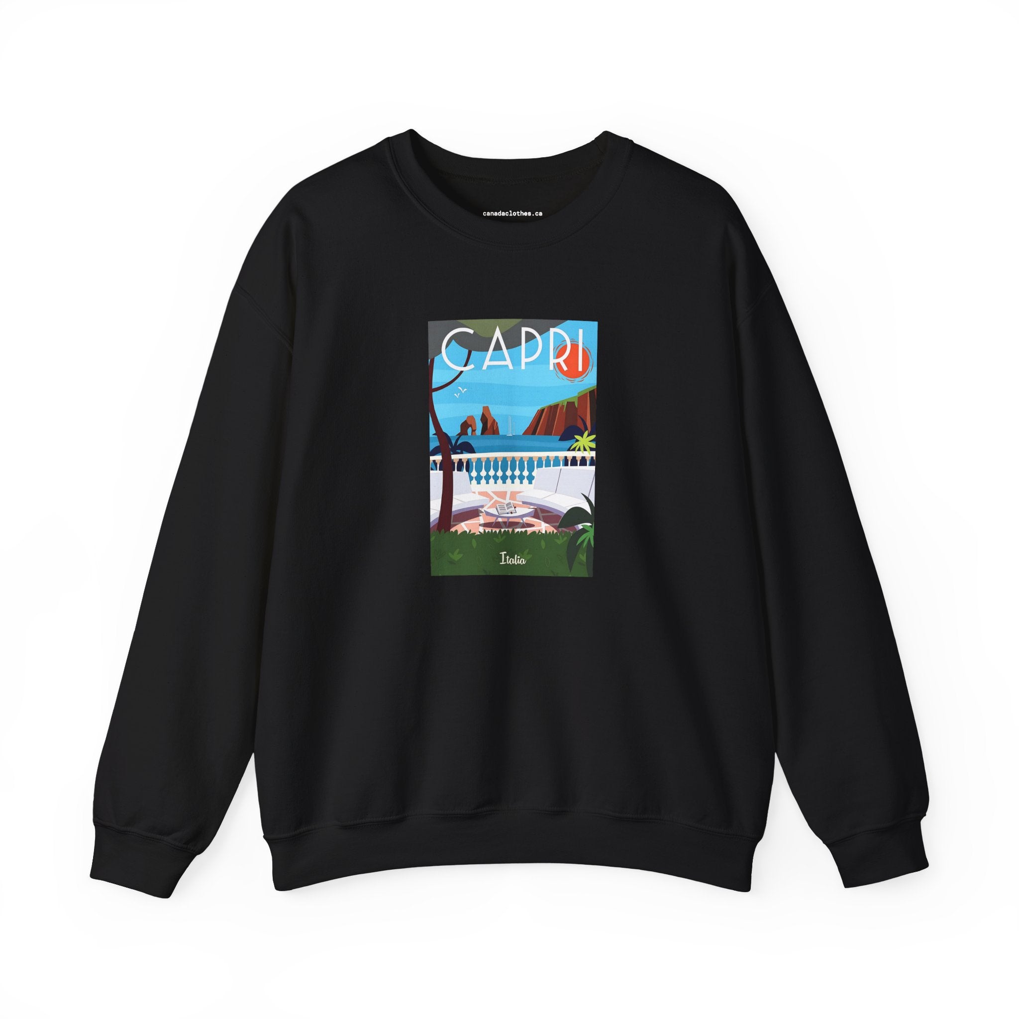 Capri Travel Poster - Vintage Graphic Sweatshirt - {{variant_option}} - Sweatshirt - canadaclothes.ca