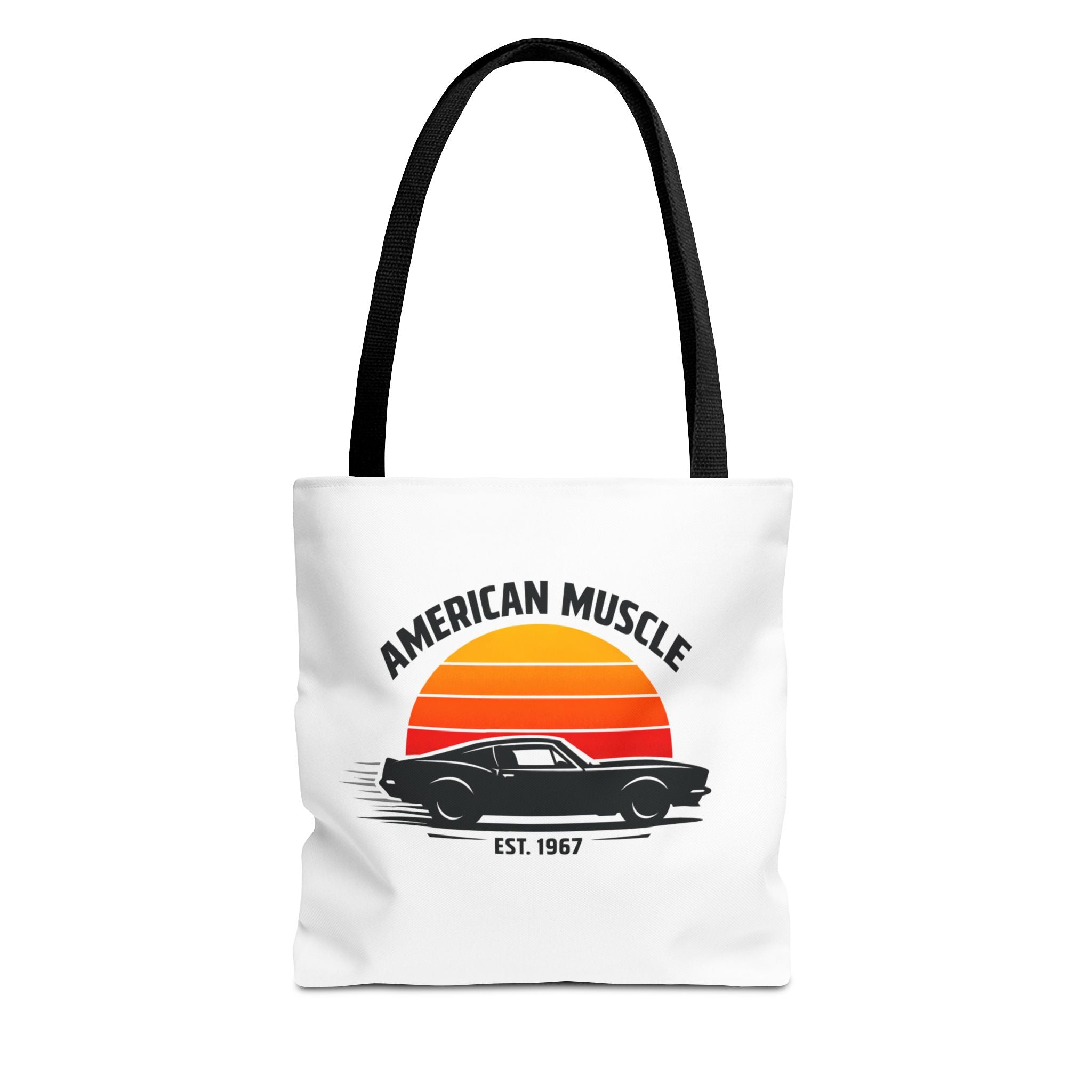 American Muscle Car - Vintage Graphic Tote Bag (White) - {{variant_option}} - Bags - canadaclothes.ca