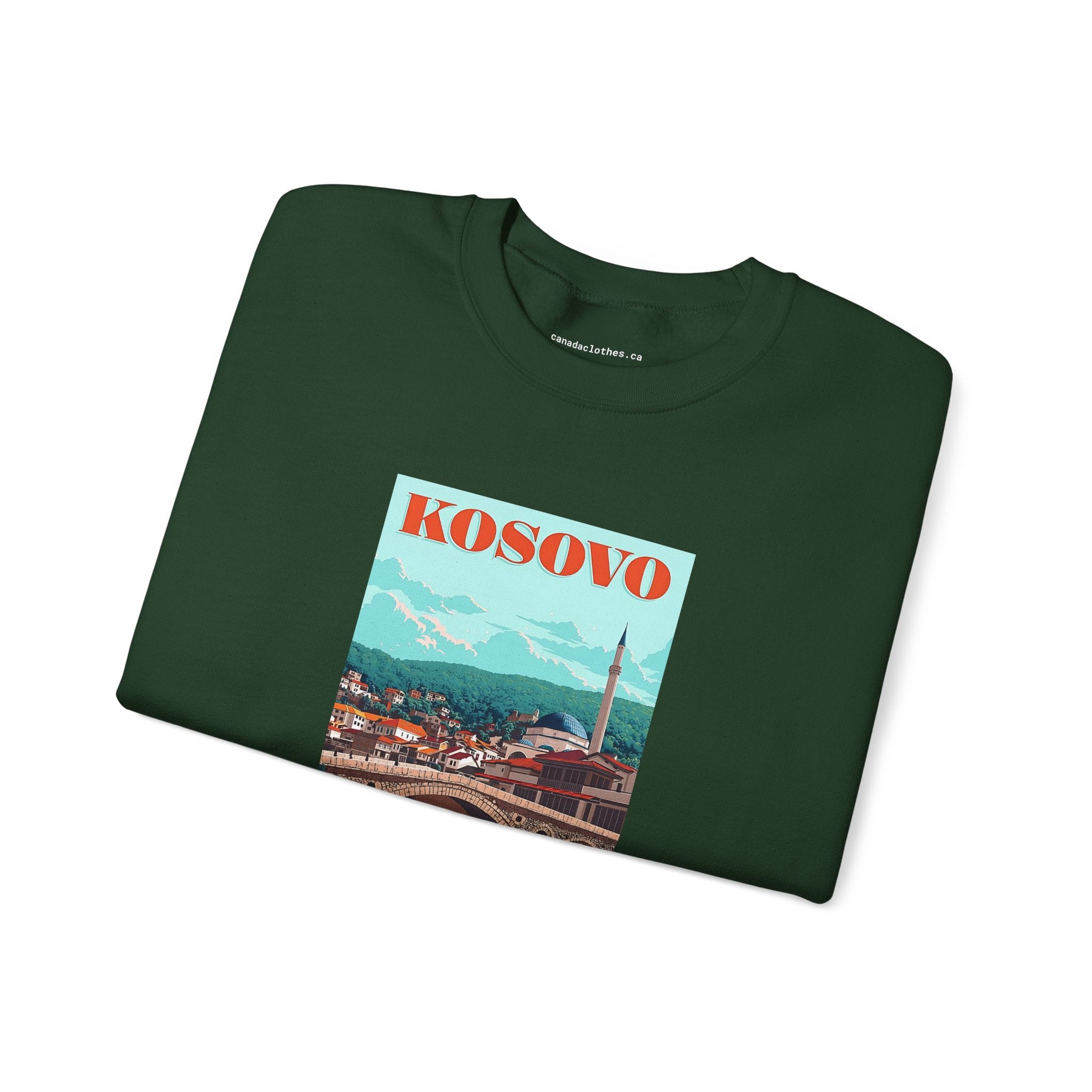 Kosovo Travel Poster - Vintage Graphic Sweater - {{variant_option}} - Sweatshirt - canadaclothes.ca