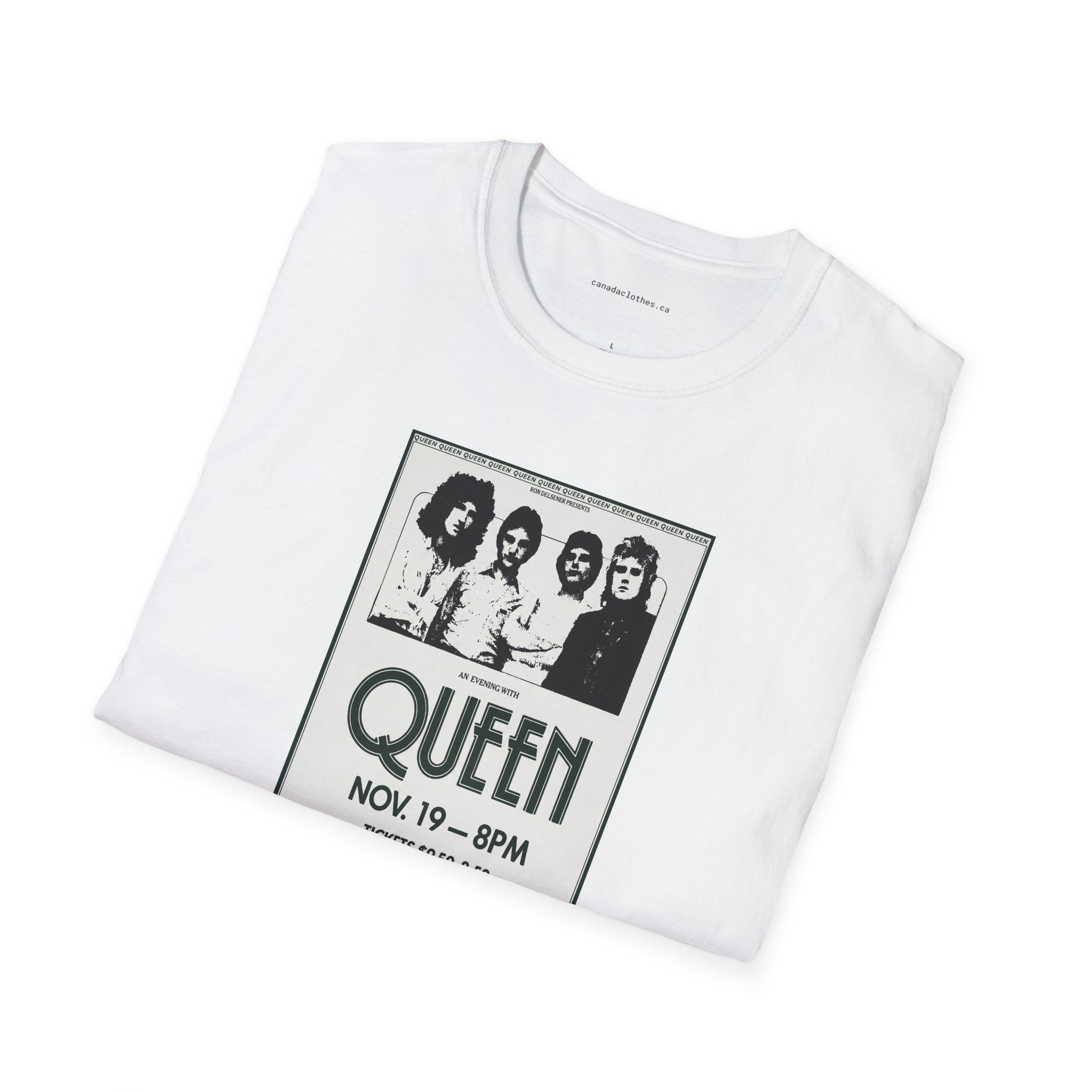 Queen Band Poster - Vintage Graphic T-Shirt - {{variant_option}} - T-Shirt - canadaclothes.ca