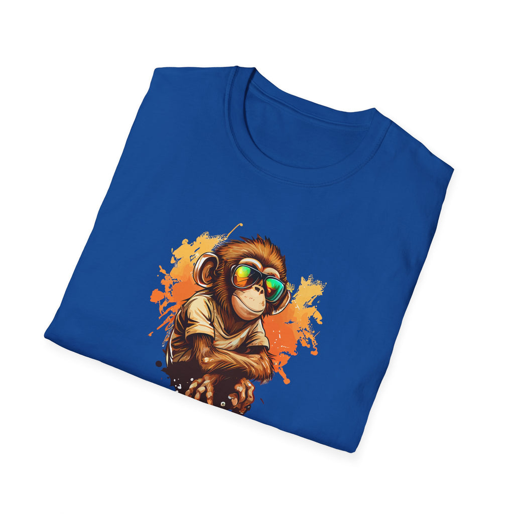 Cool Monkey Wearing Sunglasses - Cute Graphic T-Shirt - {{variant_option}} - T-Shirt - canadaclothes.ca