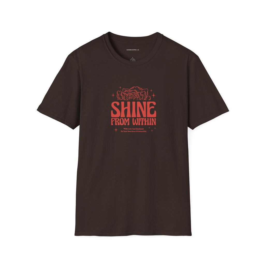 Shine From Within - Motivational Graphic T-Shirt - {{variant_option}} - T-Shirt - canadaclothes.ca