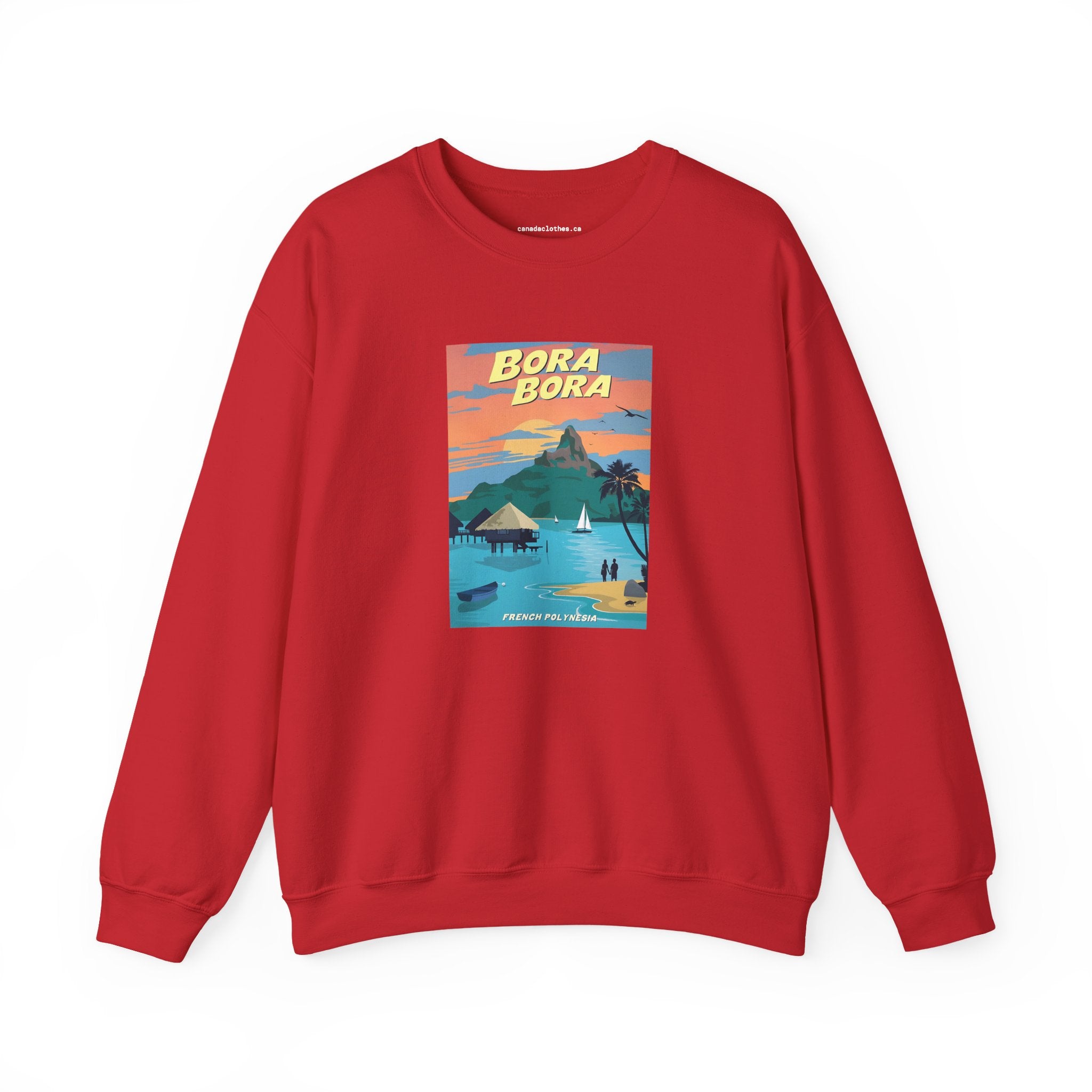 Bora Bora Travel Poster - Vintage Graphic Sweatshirt - {{variant_option}} - Sweatshirt - canadaclothes.ca