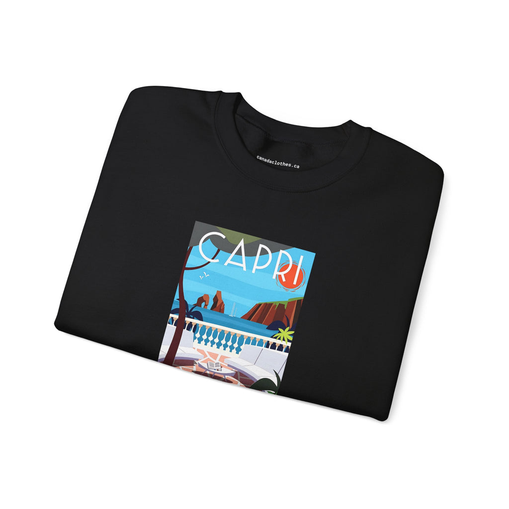 Capri Travel Poster - Vintage Graphic Sweatshirt - {{variant_option}} - Sweatshirt - canadaclothes.ca