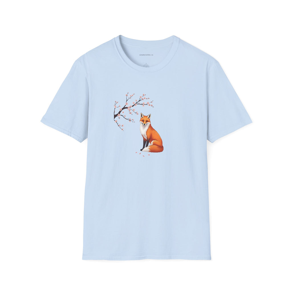 Cherry Blossom Fox - T-Shirt - {{variant_option}} - T-Shirt - canadaclothes.ca