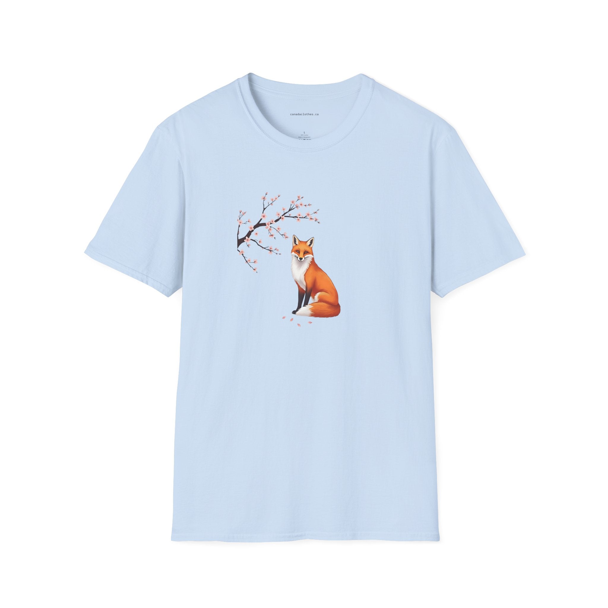 Cherry Blossom Fox - T-Shirt - {{variant_option}} - T-Shirt - canadaclothes.ca