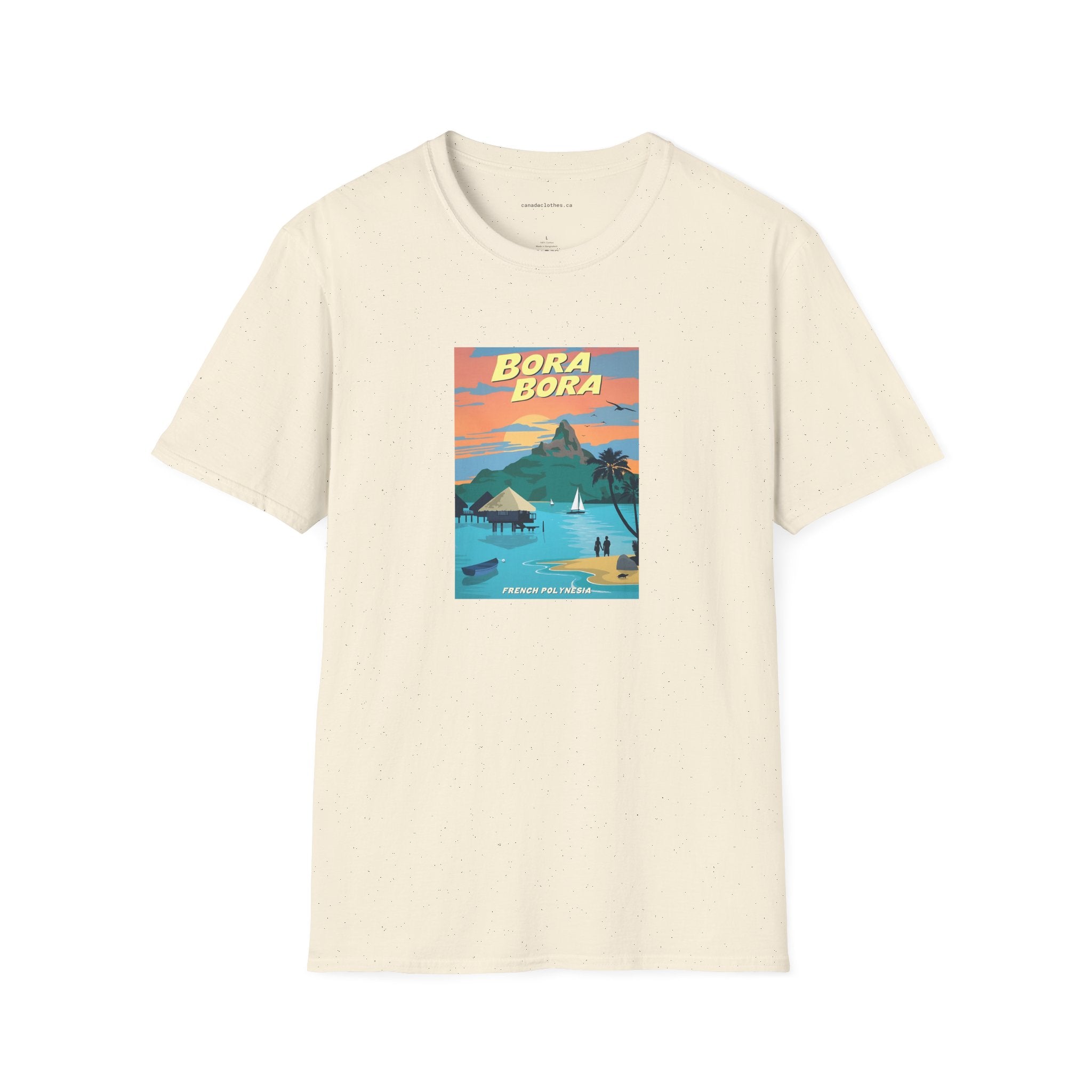 Bora Bora Travel Poster - Vintage Graphic T-Shirt - {{variant_option}} - T-Shirt - canadaclothes.ca