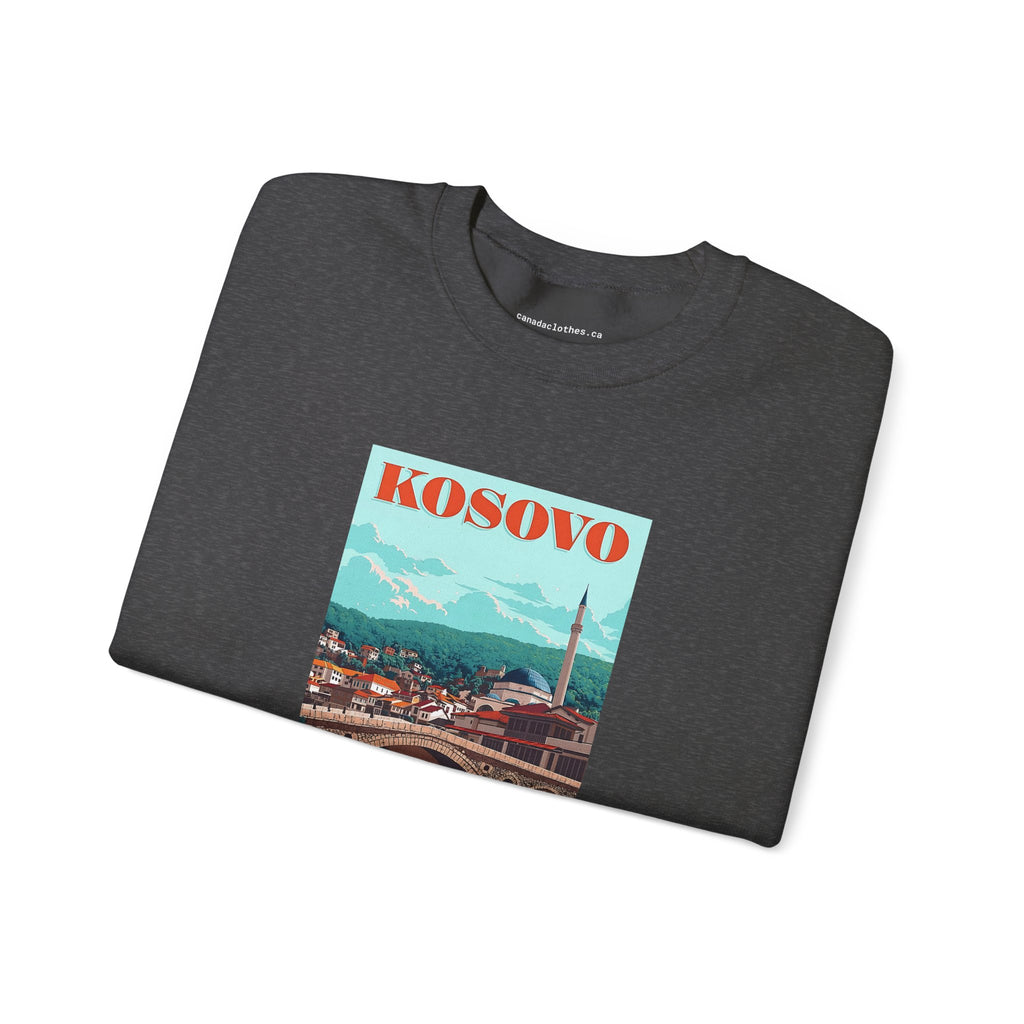 Kosovo Travel Poster - Vintage Graphic Sweater - {{variant_option}} - Sweatshirt - canadaclothes.ca