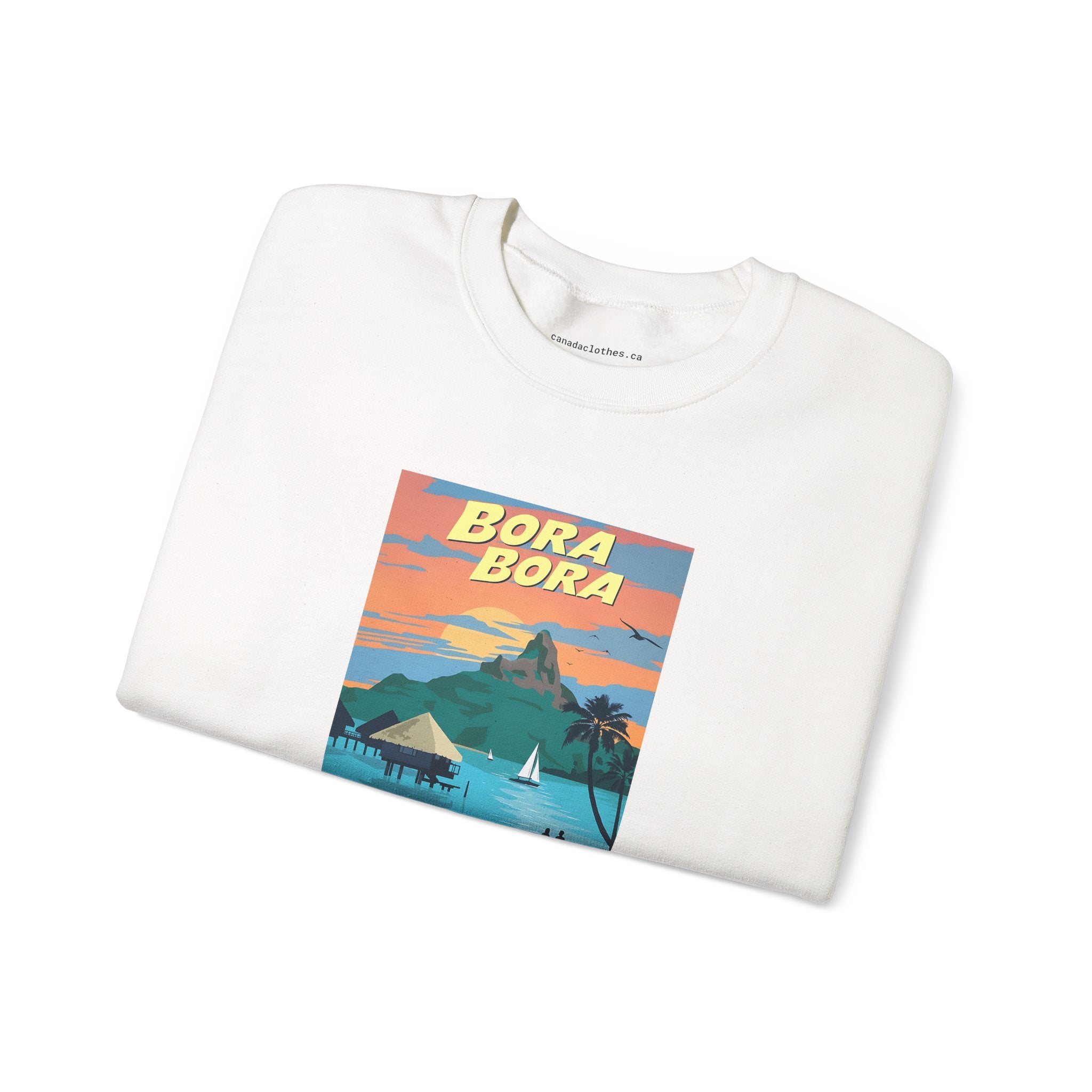 Bora Bora Travel Poster - Vintage Graphic Sweatshirt - {{variant_option}} - Sweatshirt - canadaclothes.ca
