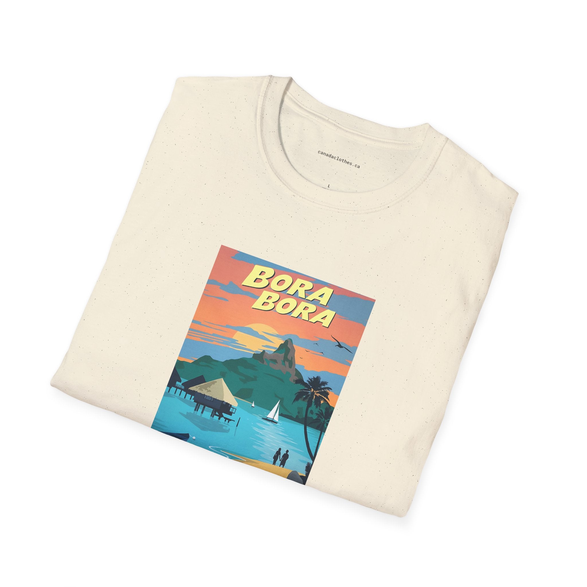 Bora Bora Travel Poster - Vintage Graphic T-Shirt - {{variant_option}} - T-Shirt - canadaclothes.ca
