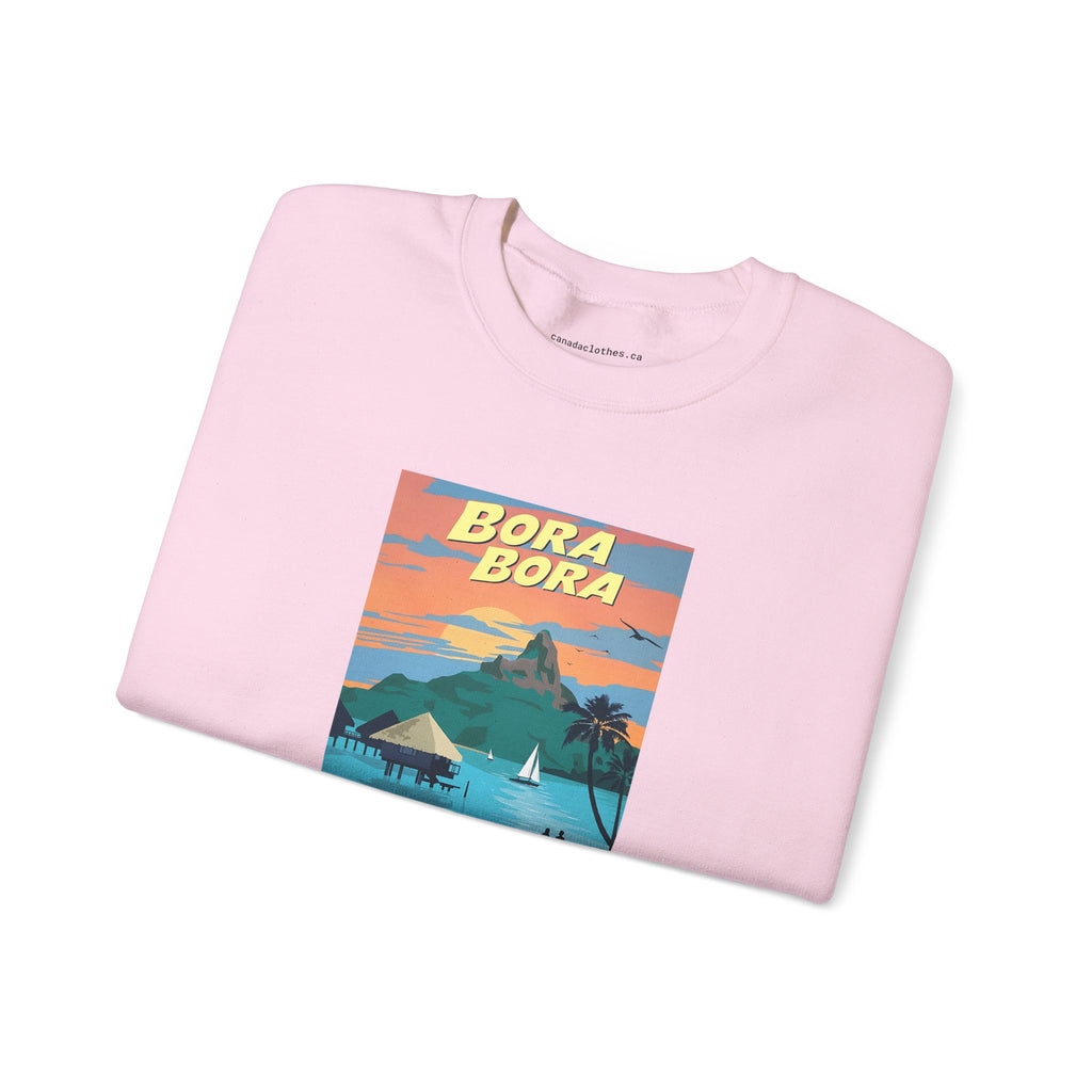 Bora Bora Travel Poster - Vintage Graphic Sweatshirt - {{variant_option}} - Sweatshirt - canadaclothes.ca