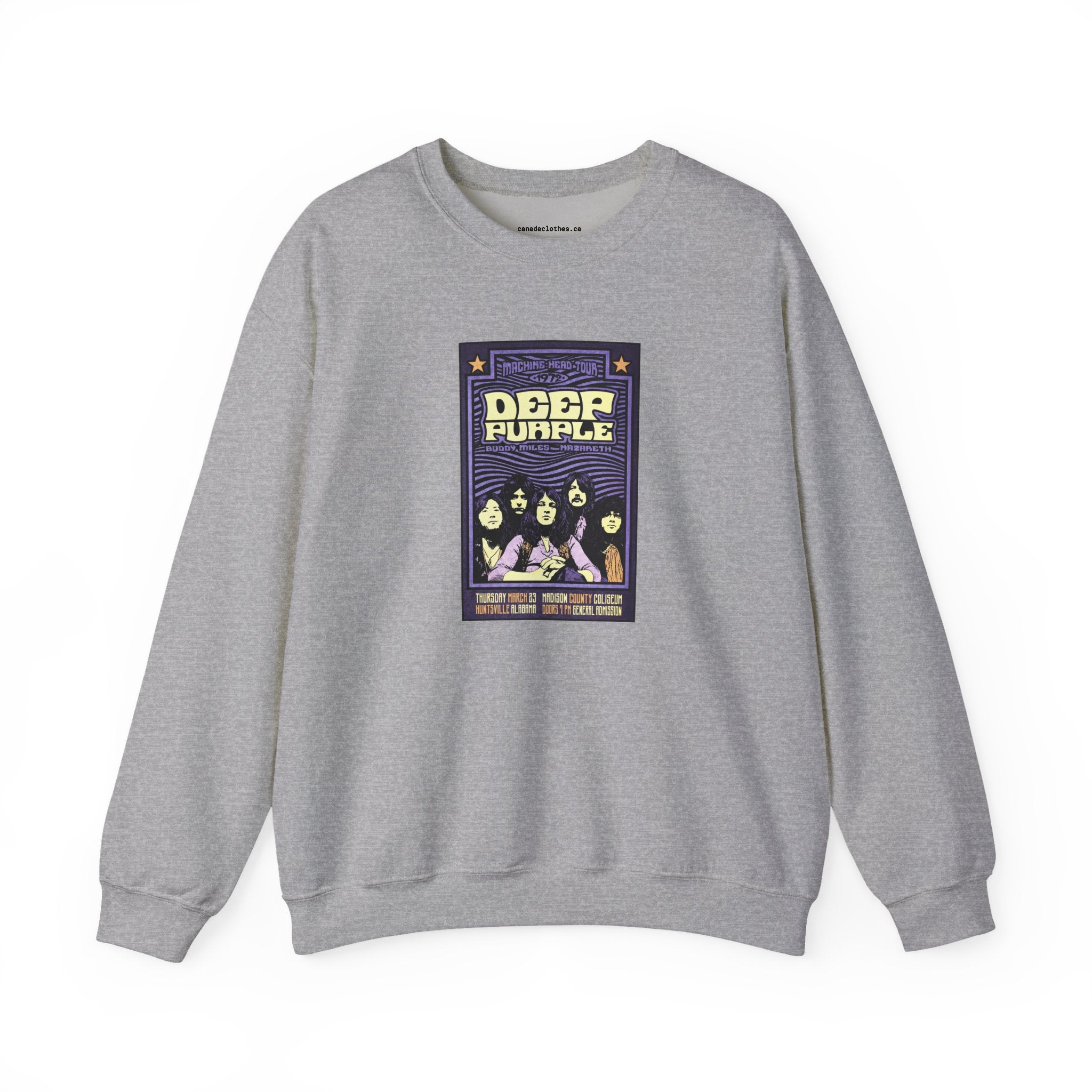 Deep Purple Band Poster - Vintage Graphic Sweatshirt - {{variant_option}} - Sweatshirt - canadaclothes.ca