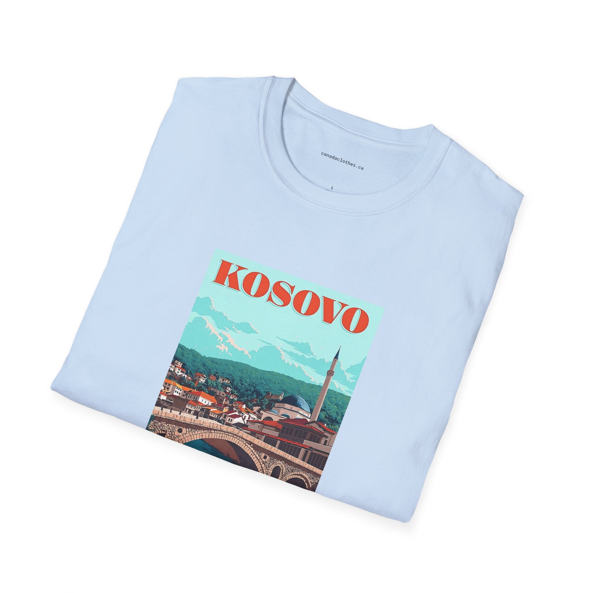 Kosovo Travel Poster - Vintage Graphic T-Shirt - {{variant_option}} - T-Shirt - canadaclothes.ca