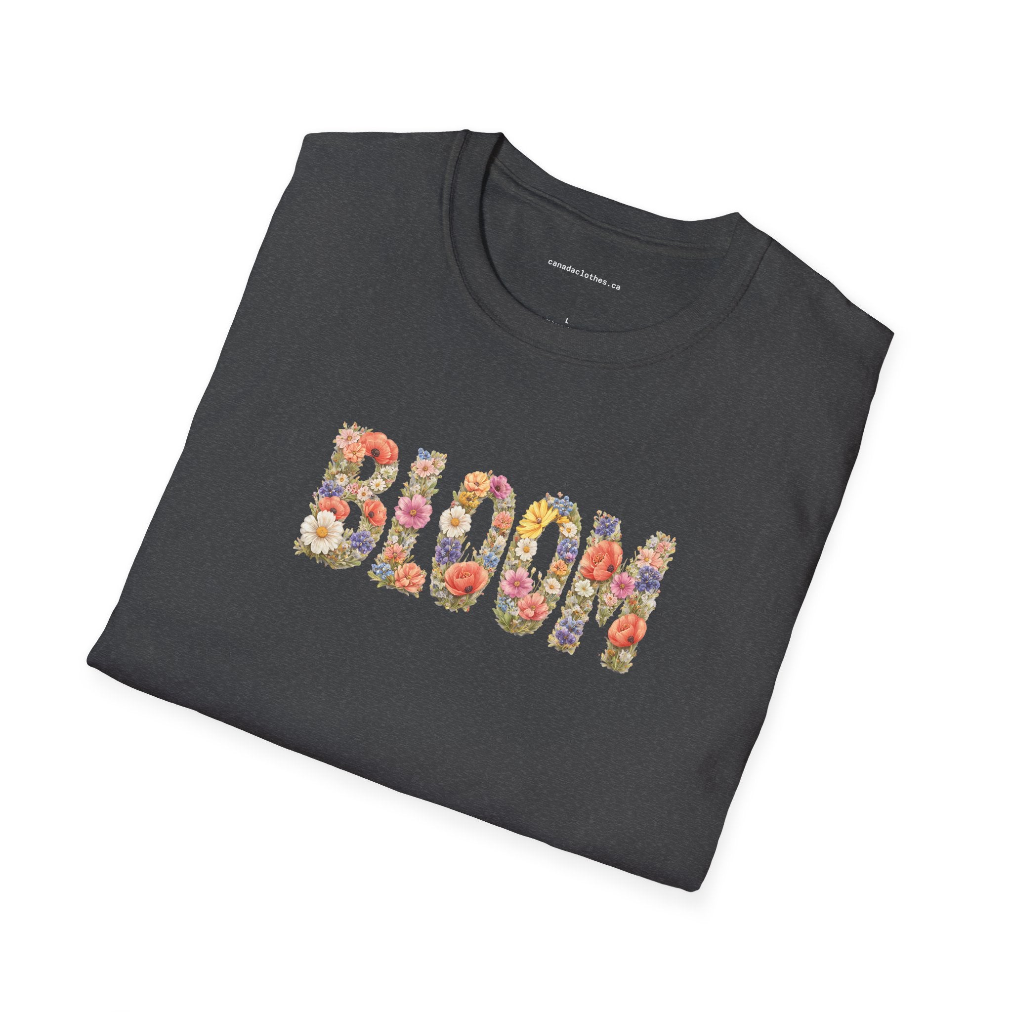 Bloom Spring Flower Text - Vintage Graphic T-Shirt - {{variant_option}} - T-Shirt - canadaclothes.ca