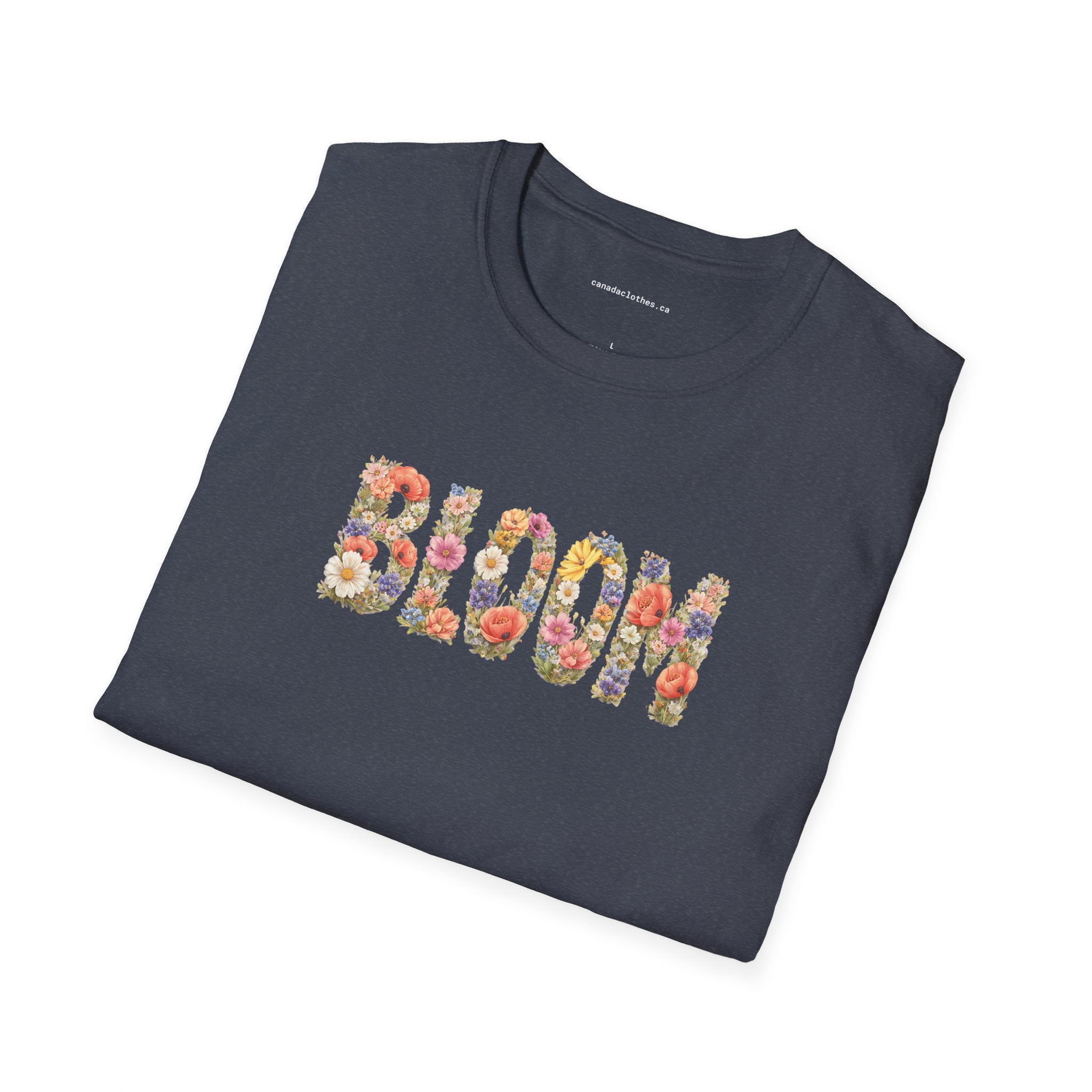 Bloom Spring Flower Text - Vintage Graphic T-Shirt - {{variant_option}} - T-Shirt - canadaclothes.ca