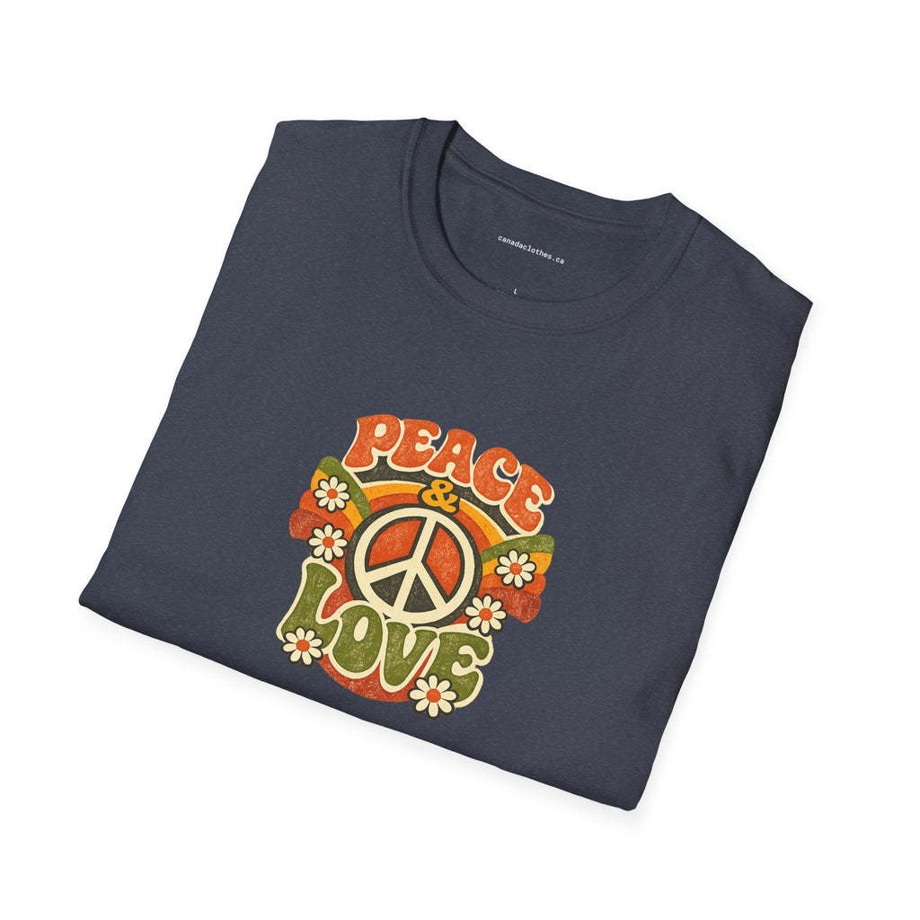 Peace & Love - Vintage Graphic T-Shirt - {{variant_option}} - T-Shirt - canadaclothes.ca