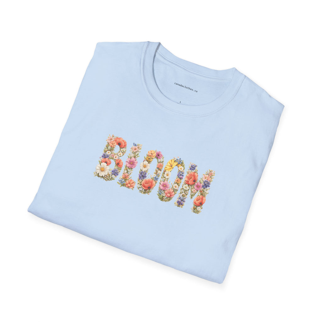 Bloom Spring Flower Text - Vintage Graphic T-Shirt - {{variant_option}} - T-Shirt - canadaclothes.ca