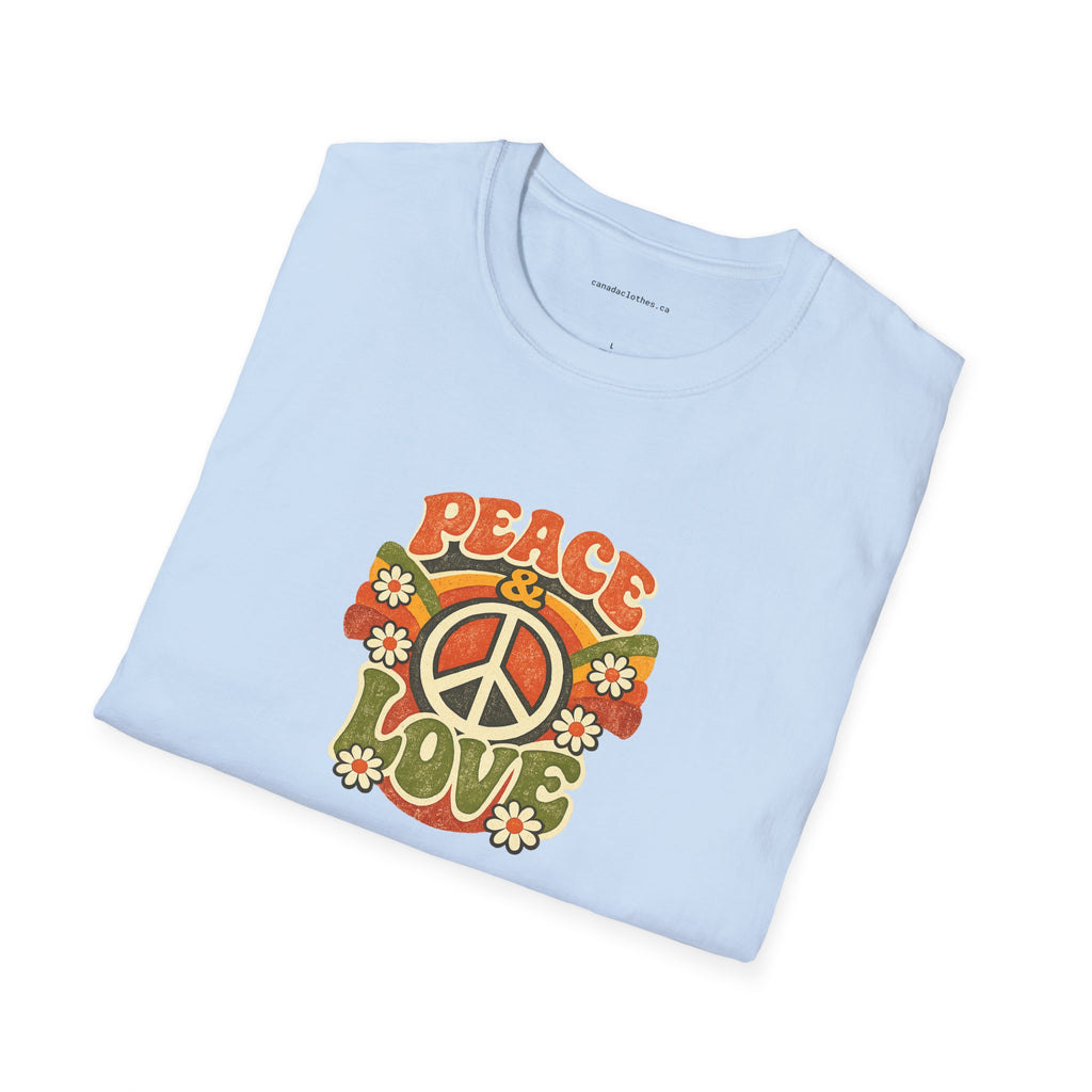 Peace & Love - Vintage Graphic T-Shirt - {{variant_option}} - T-Shirt - canadaclothes.ca