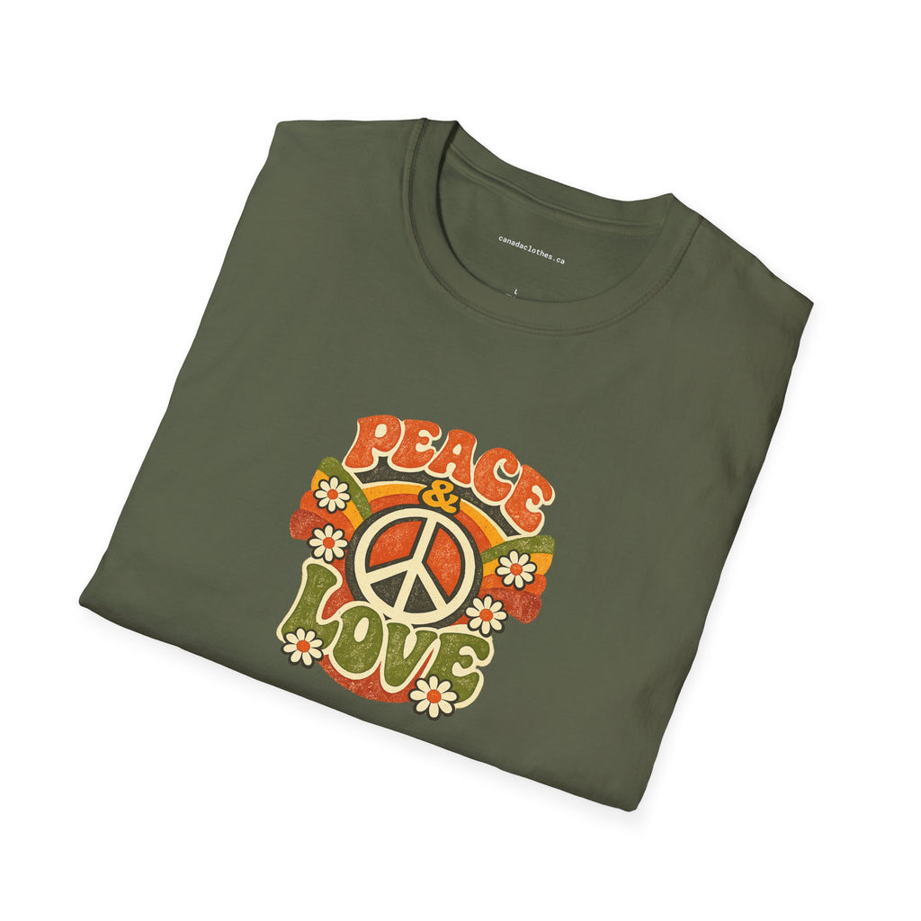 Peace & Love - Vintage Graphic T-Shirt - {{variant_option}} - T-Shirt - canadaclothes.ca