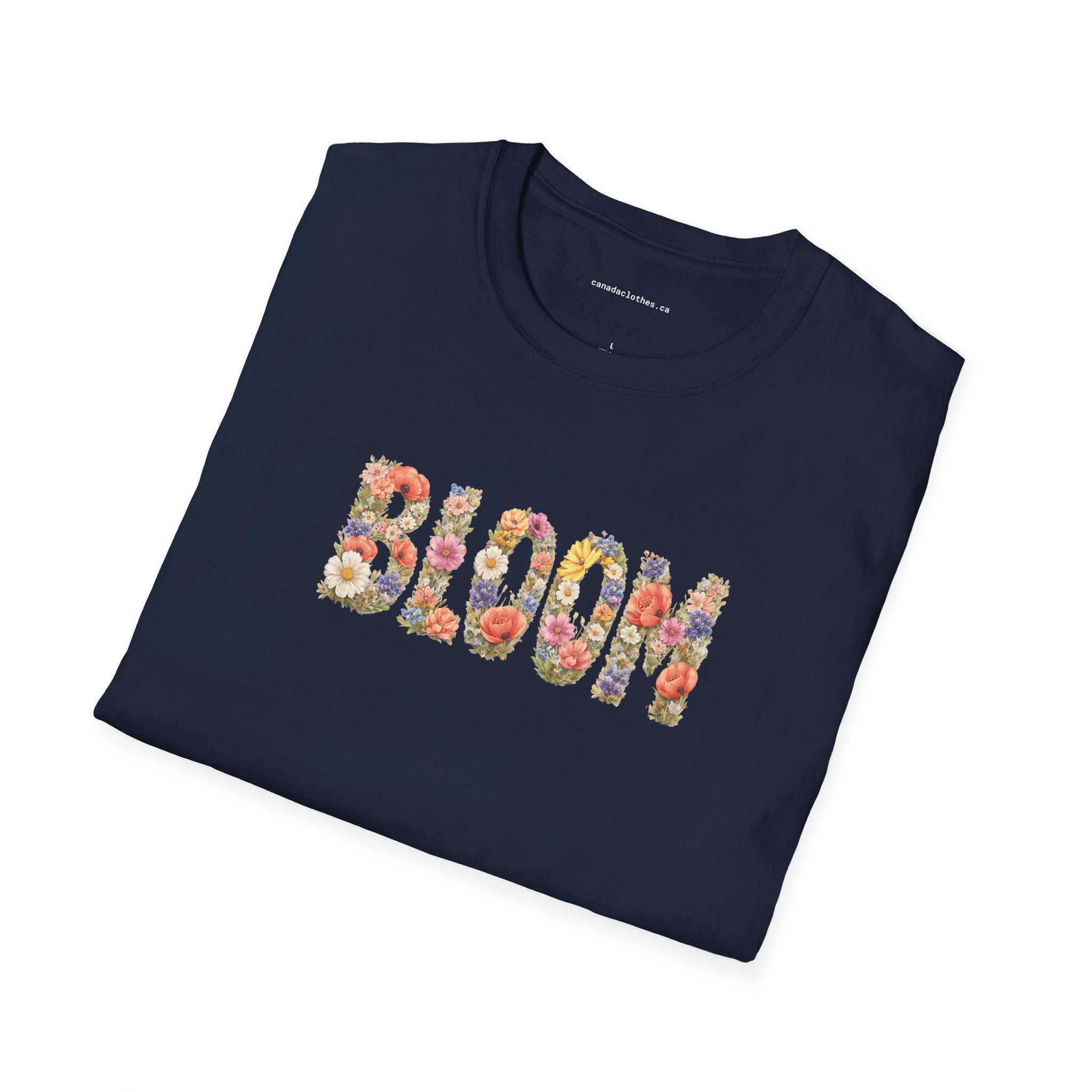 Bloom Spring Flower Text - Vintage Graphic T-Shirt - {{variant_option}} - T-Shirt - canadaclothes.ca