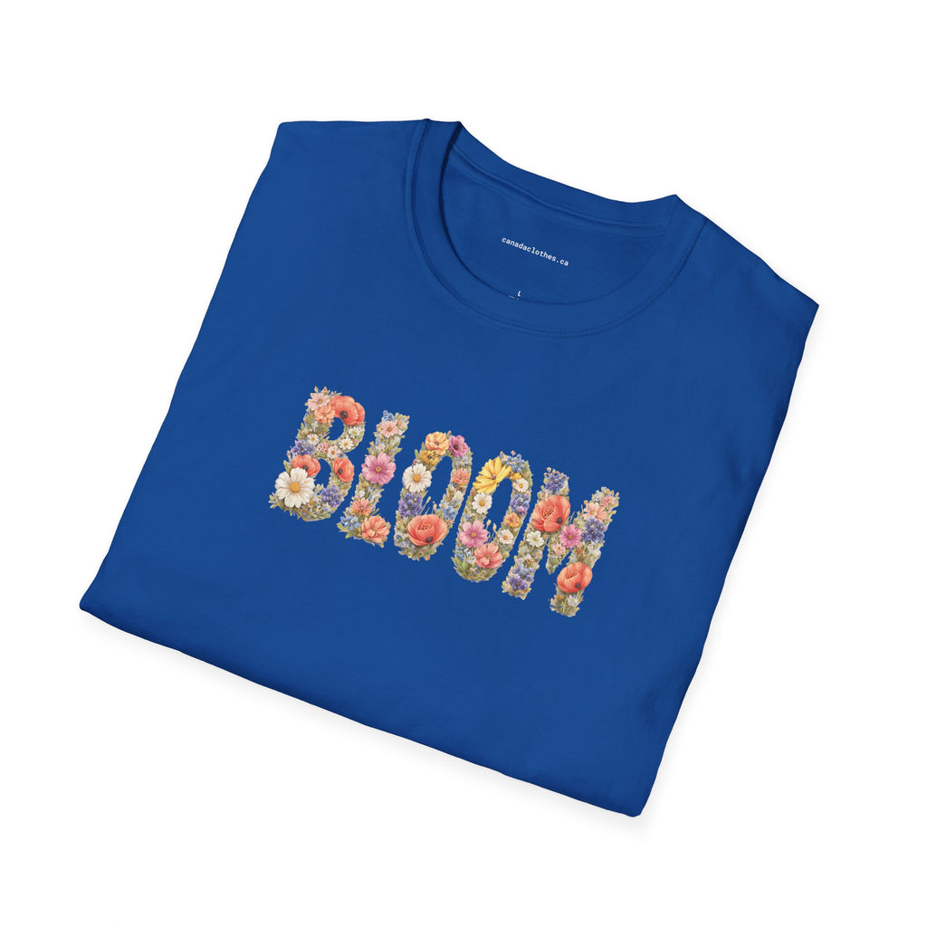 Bloom Spring Flower Text - Vintage Graphic T-Shirt - {{variant_option}} - T-Shirt - canadaclothes.ca